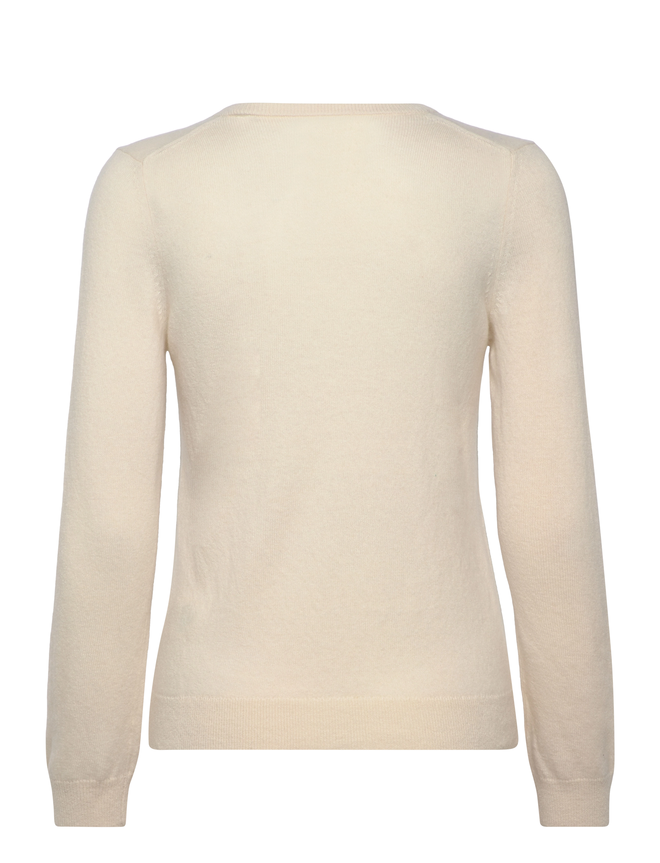 Gant - EXTRAFINE LAMBSWOOL BLEND V-NECK - jumpers - cream - 1