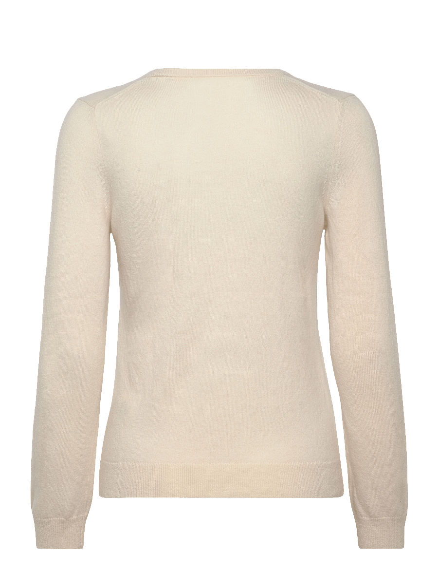 Gant - EXTRAFINE LAMBSWOOL BLEND V-NECK - sviitrid - cream - 1
