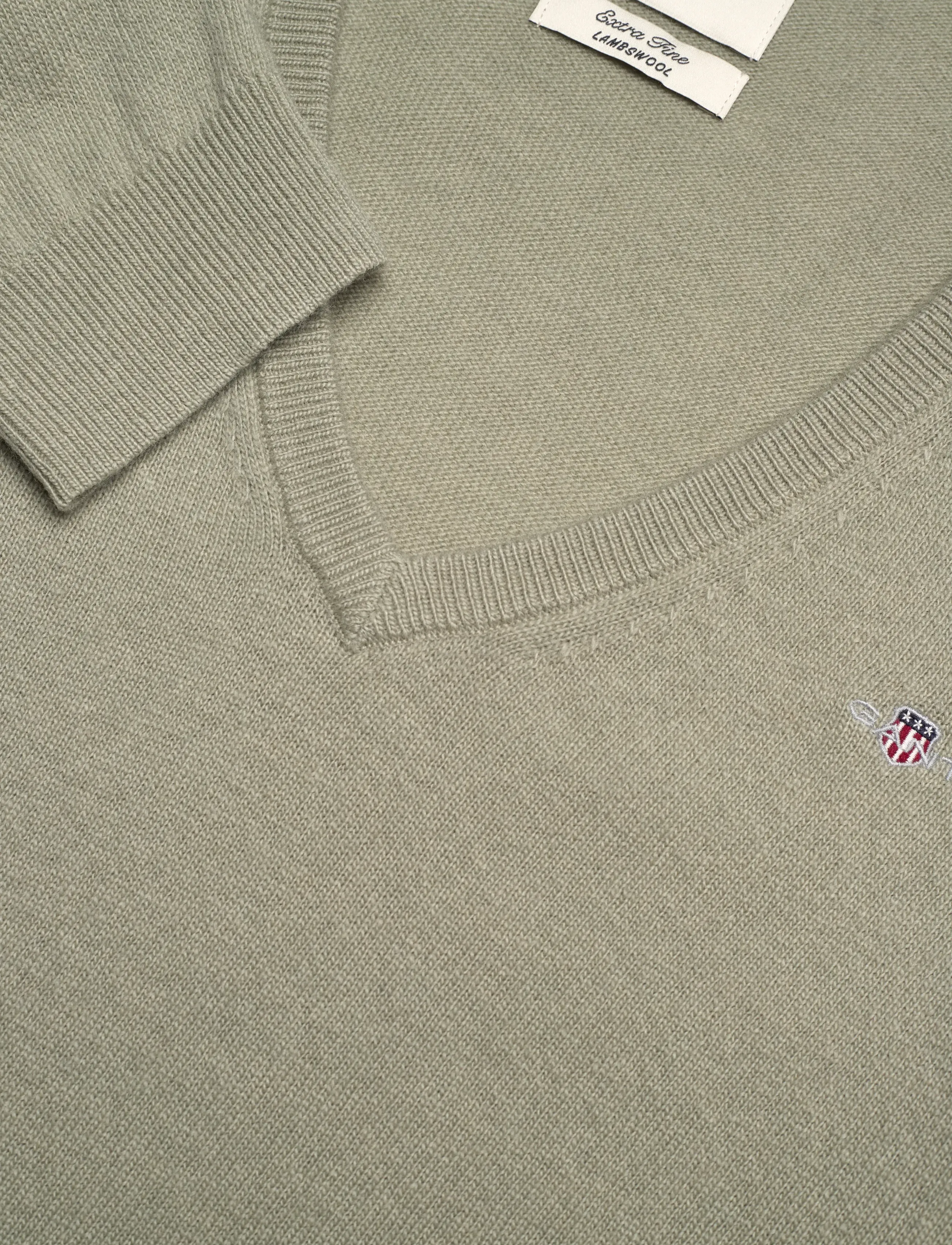 Gant - EXTRAFINE LAMBSWOOL BLEND V-NECK - sviitrid - faded sage - 2