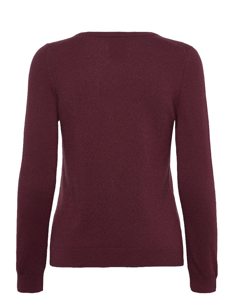 GANT - EXTRAFINE LAMBSWOOL BLEND V-NECK - pullover - plum wine - 1