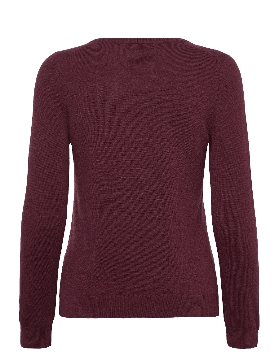 Gant - EXTRAFINE LAMBSWOOL BLEND V-NECK - pullover - plum wine - 1