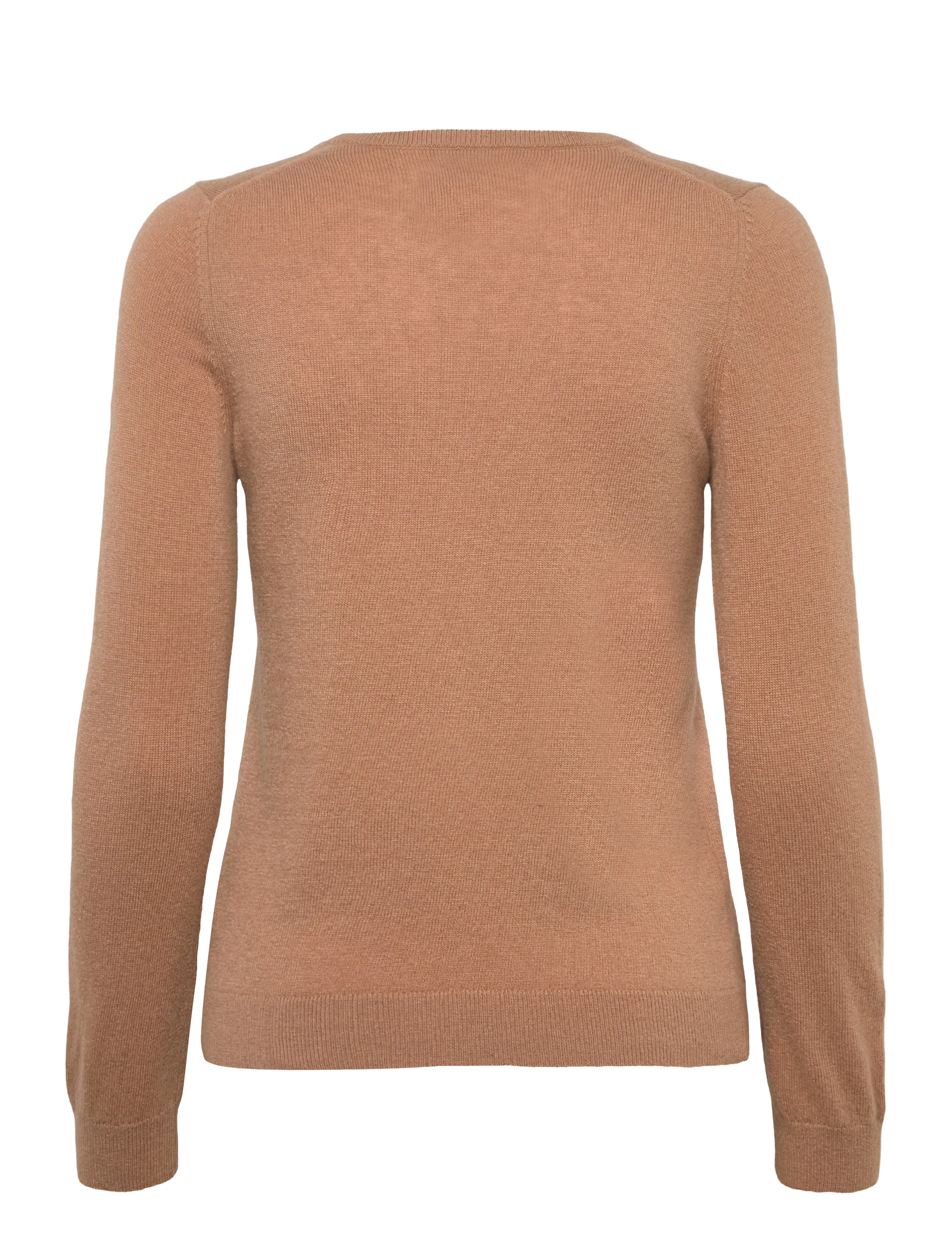 Gant - EXTRAFINE LAMBSWOOL BLEND V-NECK - jumpers - warm khaki - 1