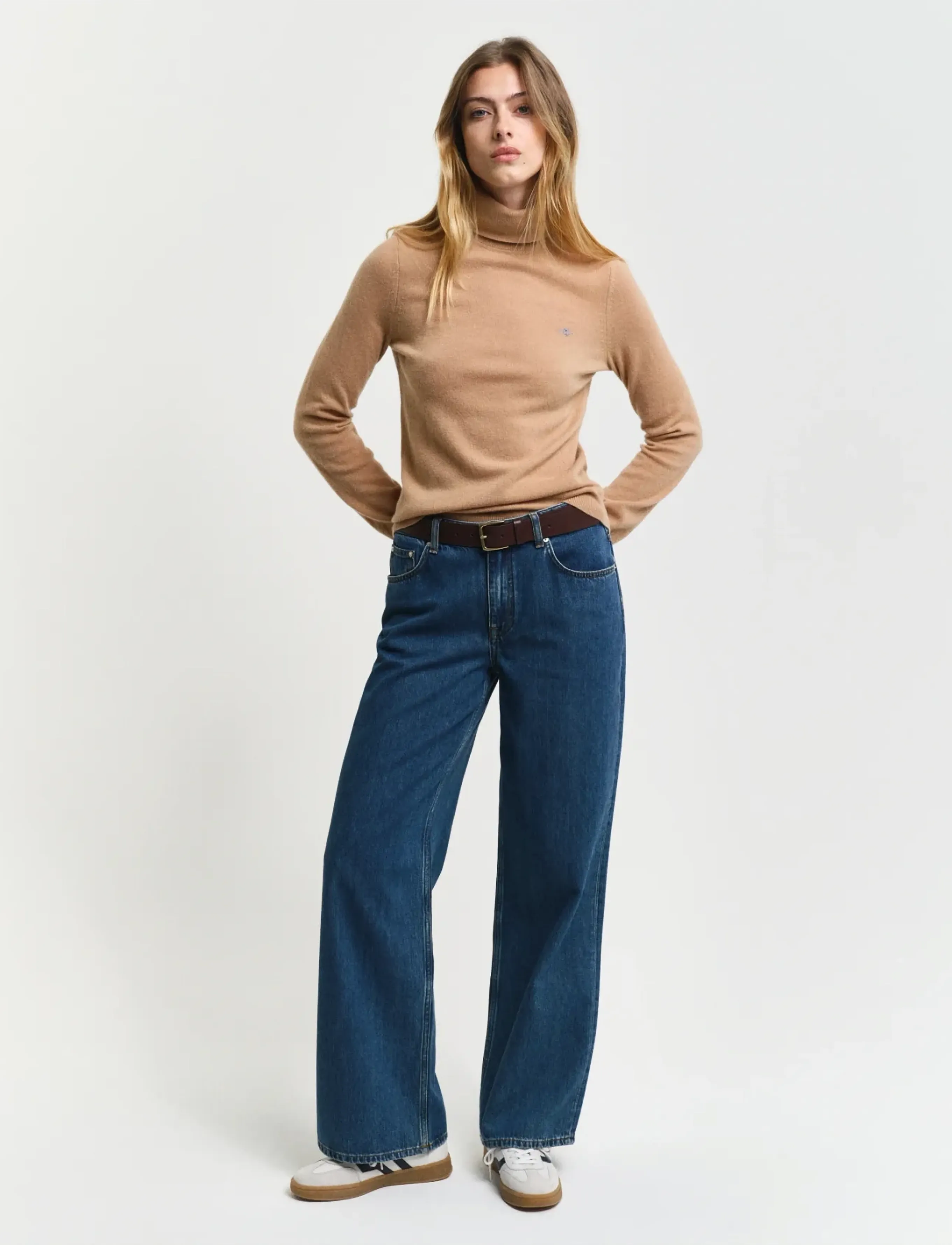 Gant - EXTRAFINE LAMBSWOOL BLEND ROLLNECK - kõrge kaelusega kudumid - caramel beige - 5