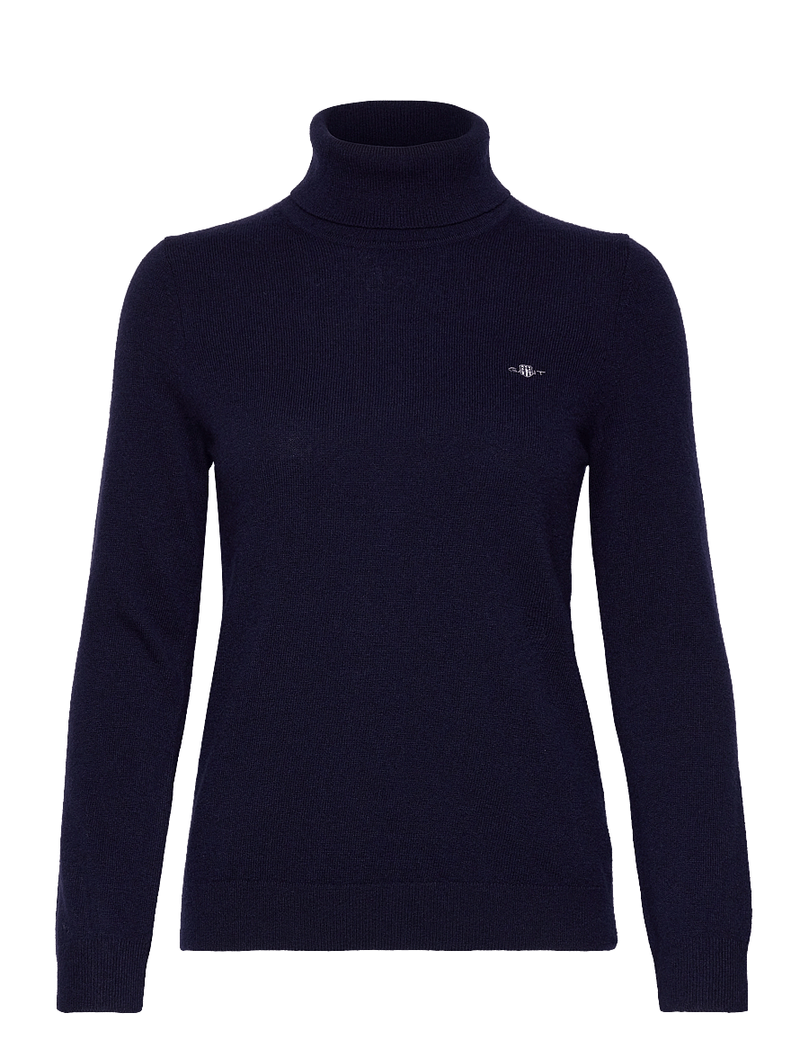 Gant - EXTRAFINE LAMBSWOOL BLEND ROLLNECK - pooloneuleet - evening blue - 1