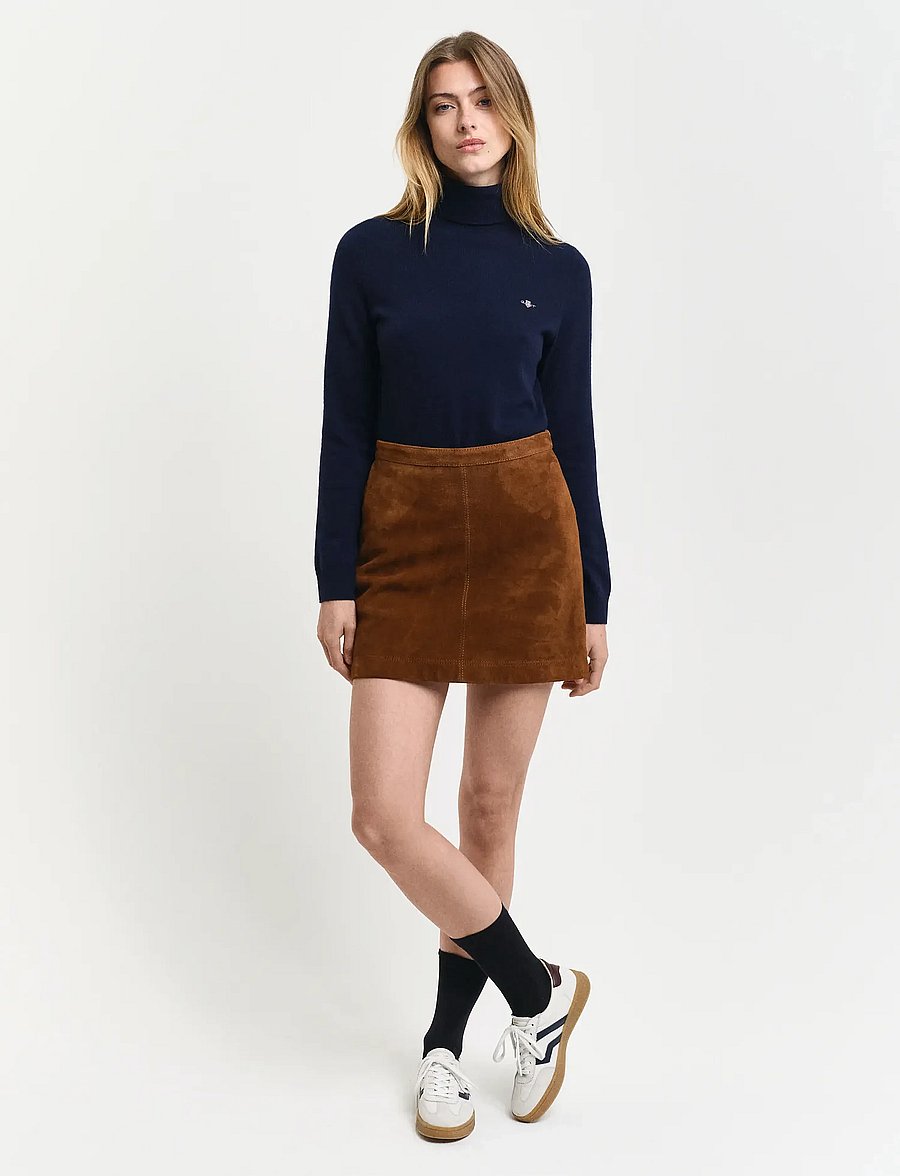 Gant - EXTRAFINE LAMBSWOOL BLEND ROLLNECK - pooloneuleet - evening blue - 5