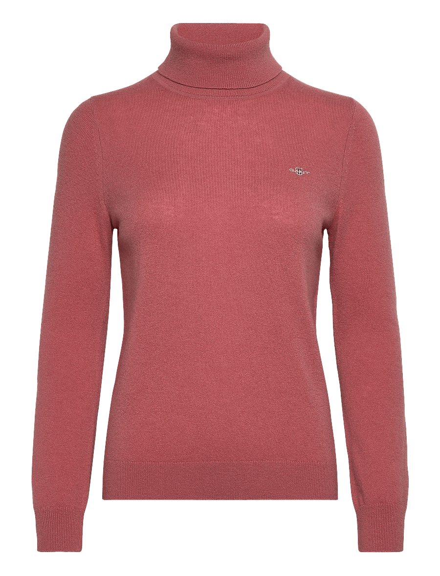 Gant - EXTRAFINE LAMBSWOOL BLEND ROLLNECK - džemperi ar augstu apkakli - faded brick - 0