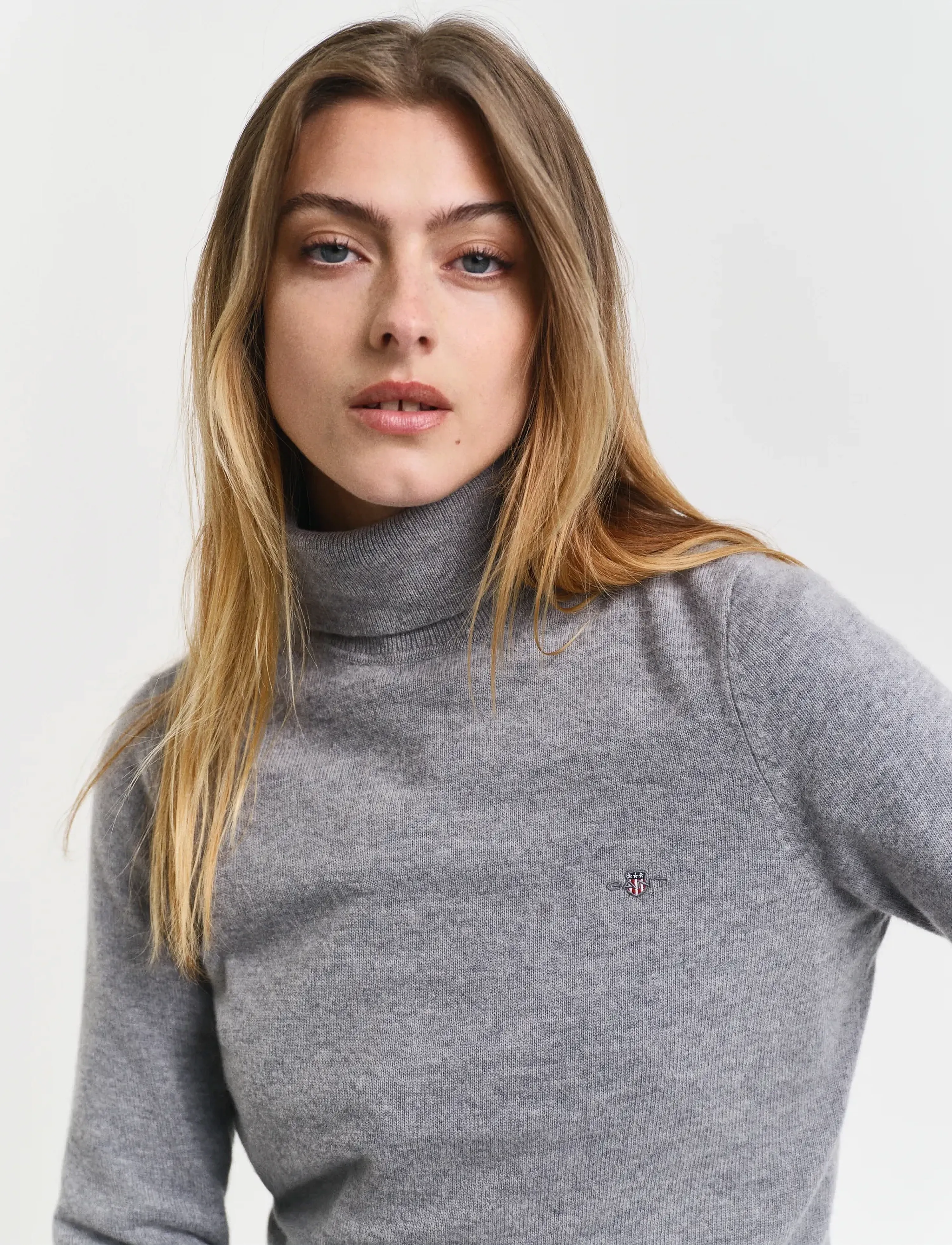 Gant - EXTRAFINE LAMBSWOOL BLEND ROLLNECK - golfai - grey melange - 4