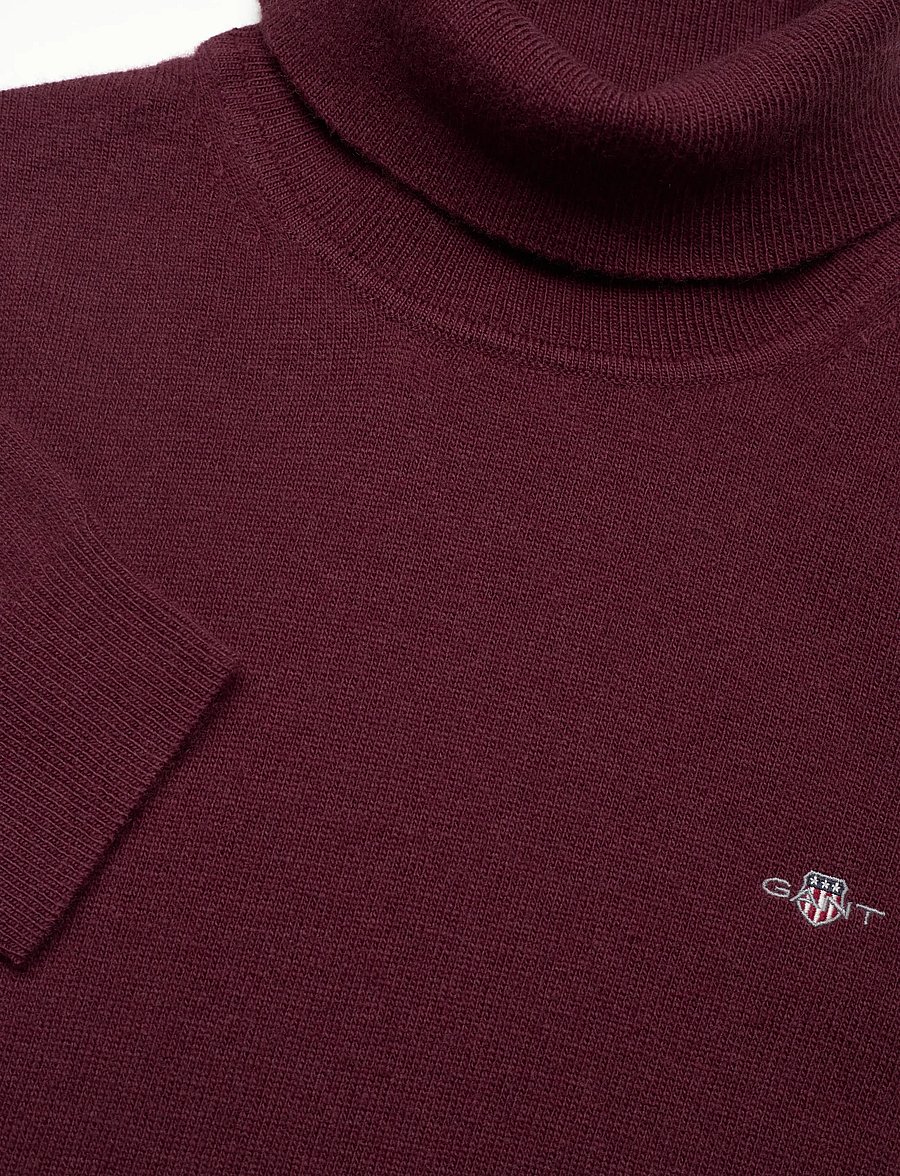 Gant - EXTRAFINE LAMBSWOOL BLEND ROLLNECK - polotröjor - plum wine - 2
