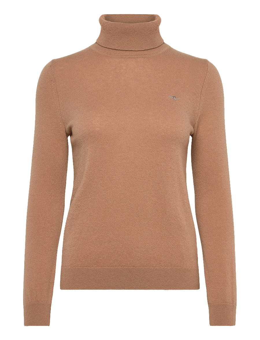 Gant - EXTRAFINE LAMBSWOOL BLEND ROLLNECK - polotröjor - warm khaki - 0