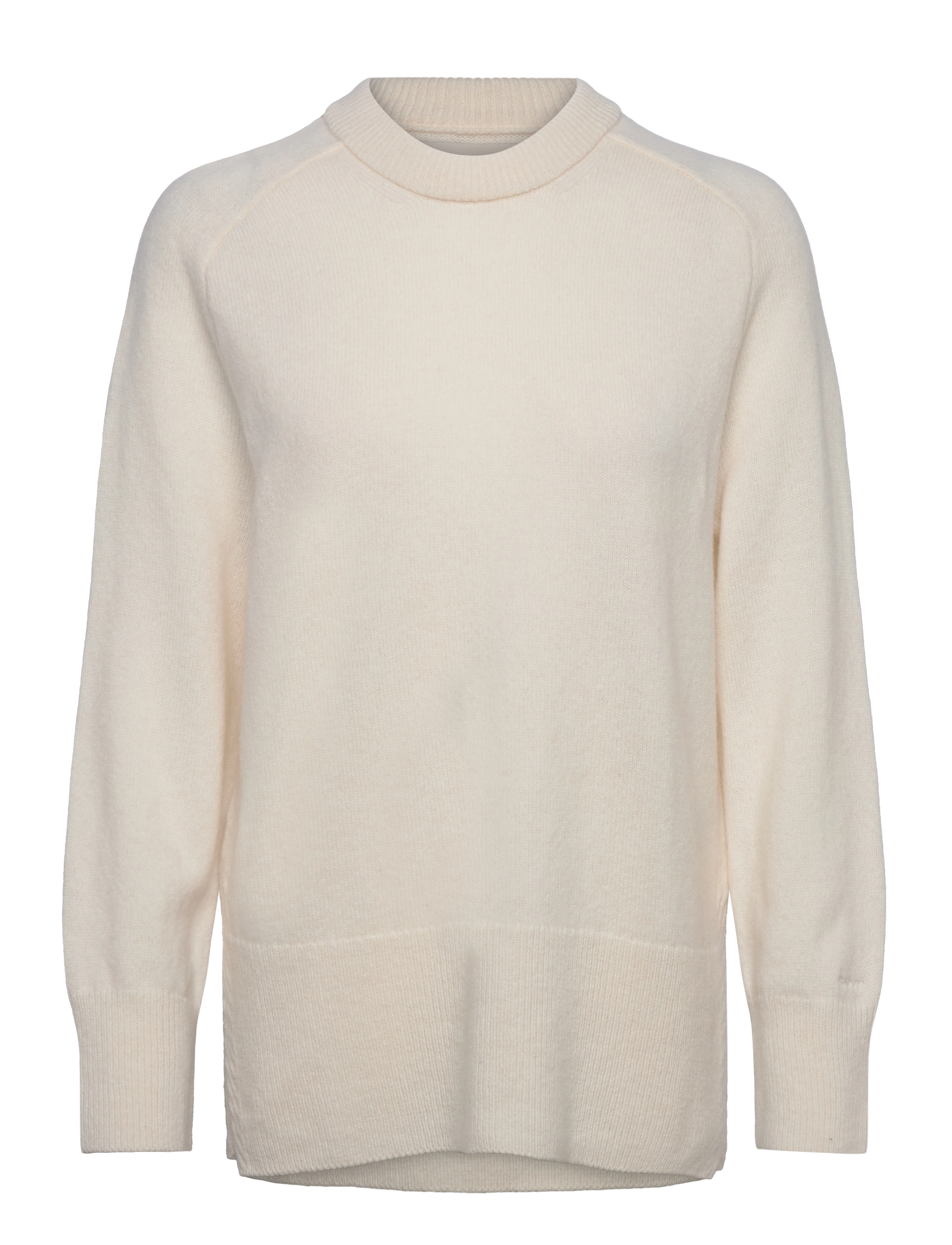 GANT - HERRINGBONE DETAIL C-NECK - cream - 1