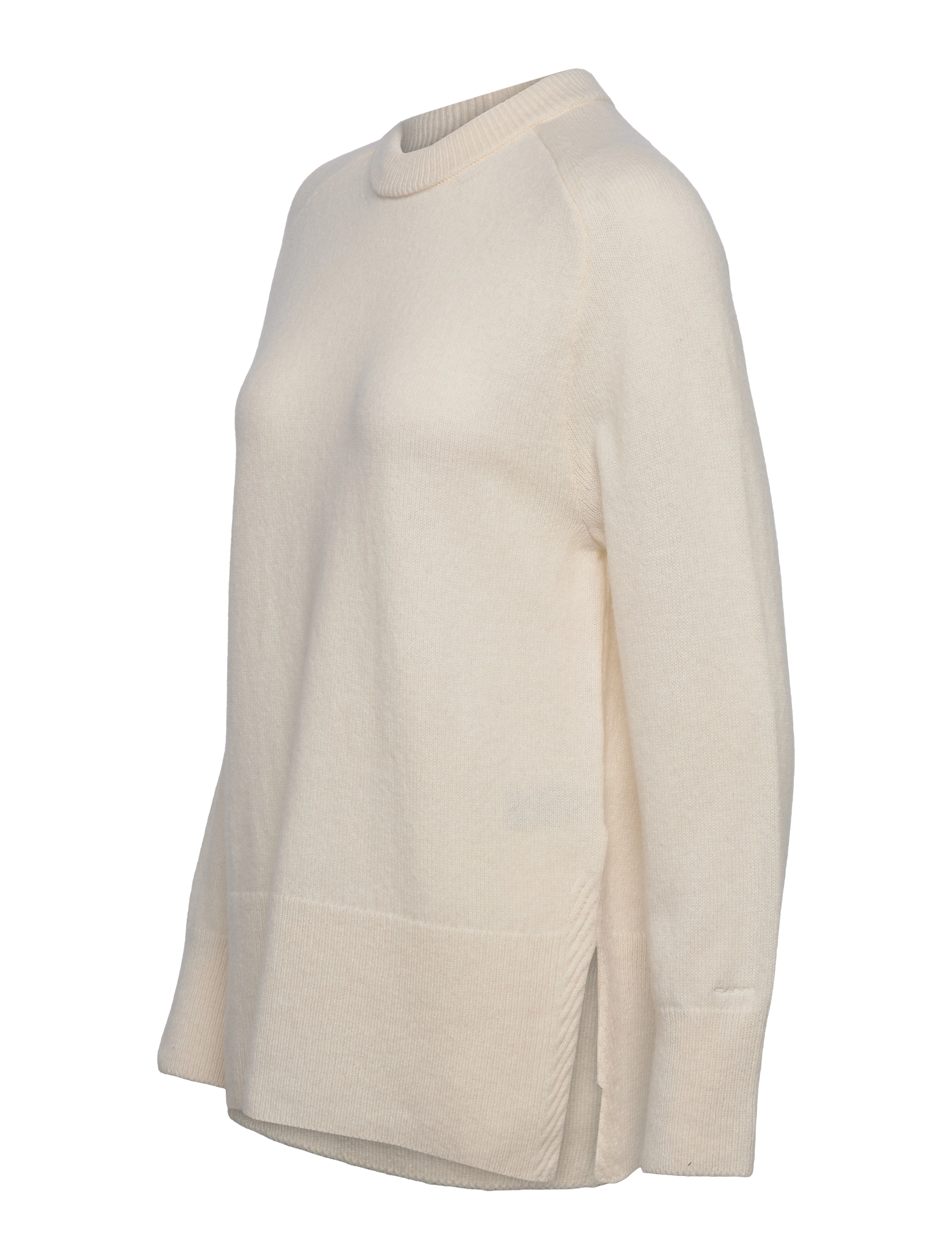 GANT - HERRINGBONE DETAIL C-NECK - cream - 5