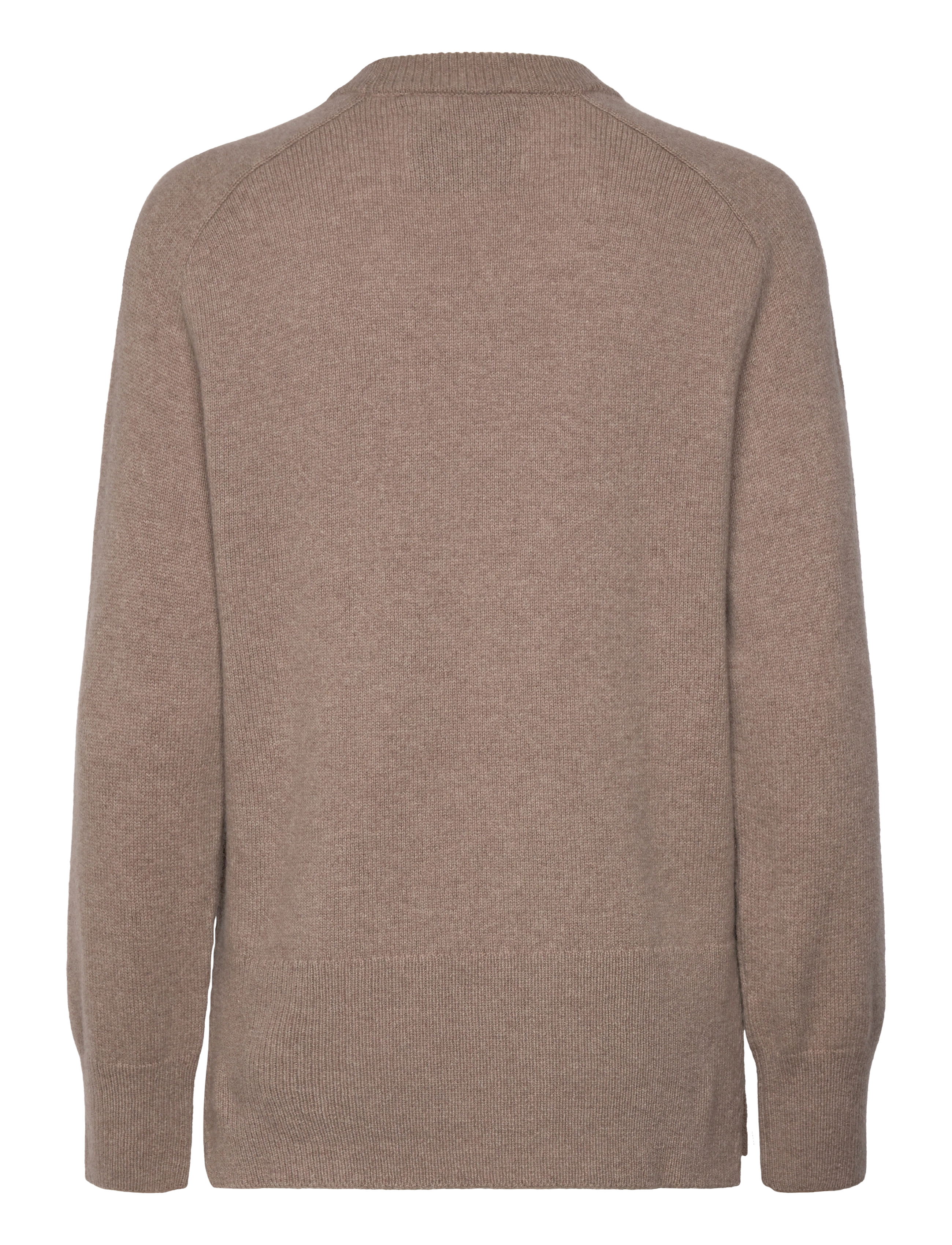 GANT - HERRINGBONE DETAIL C-NECK - warm grey - 2