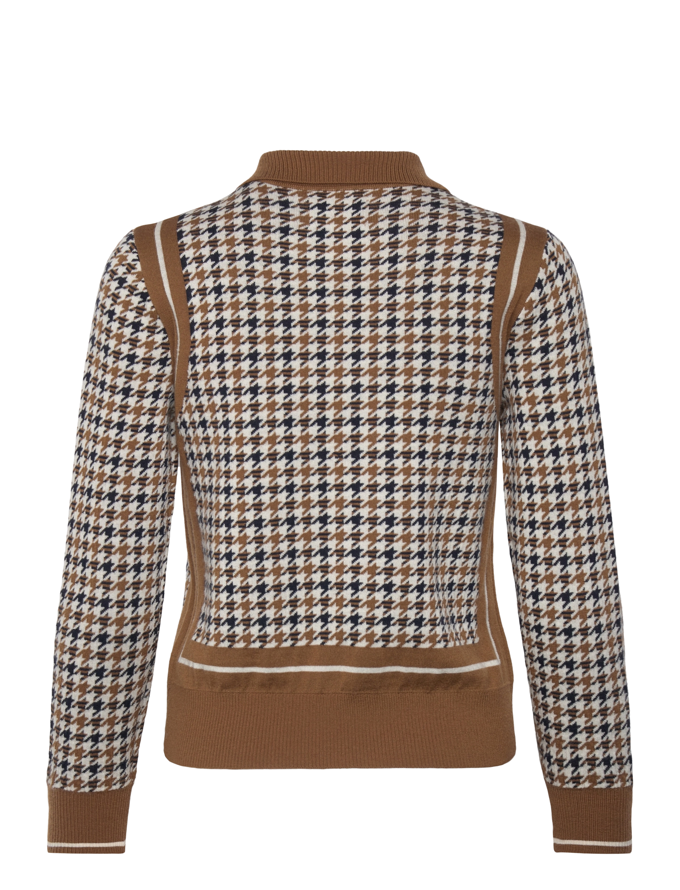 GANT - HOUNDSTOOTH JACQUARD POLO - cacao - 2