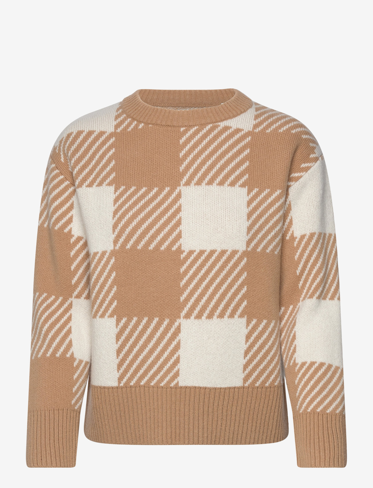 GANT - BUFFALO CHECKED C-NECK - sviitrid - caramel beige - 1