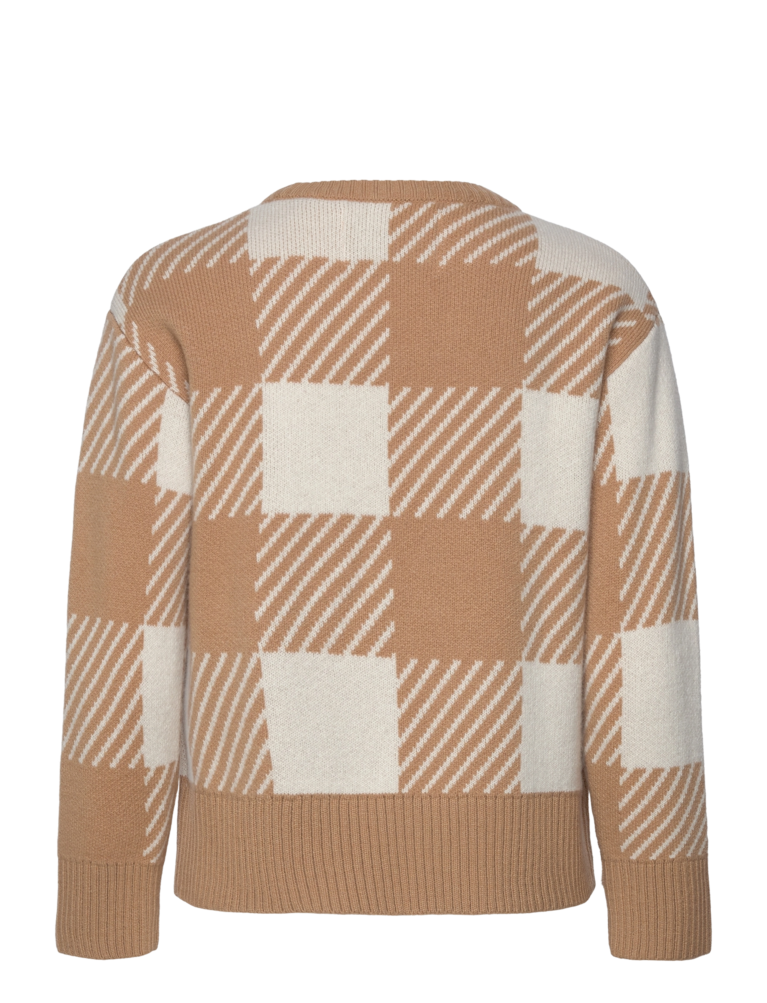 Gant - BUFFALO CHECKED C-NECK - caramel beige - 2