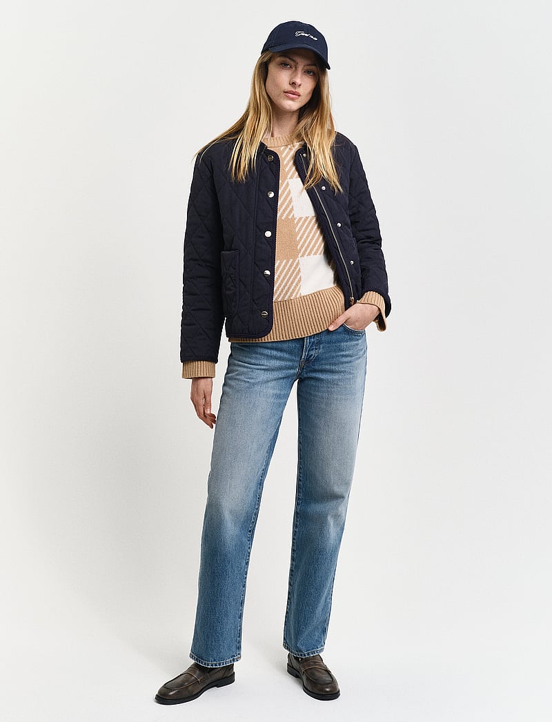 GANT - BUFFALO CHECKED C-NECK - sviitrid - caramel beige - 0