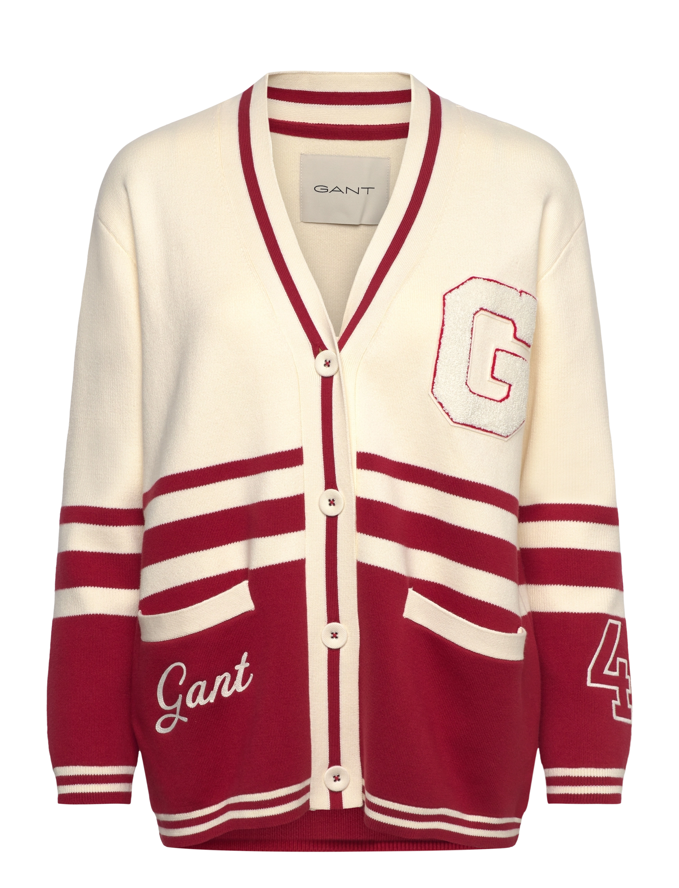 GANT Gant Varsity Cardigan Rot - XL/XXL - Damen
