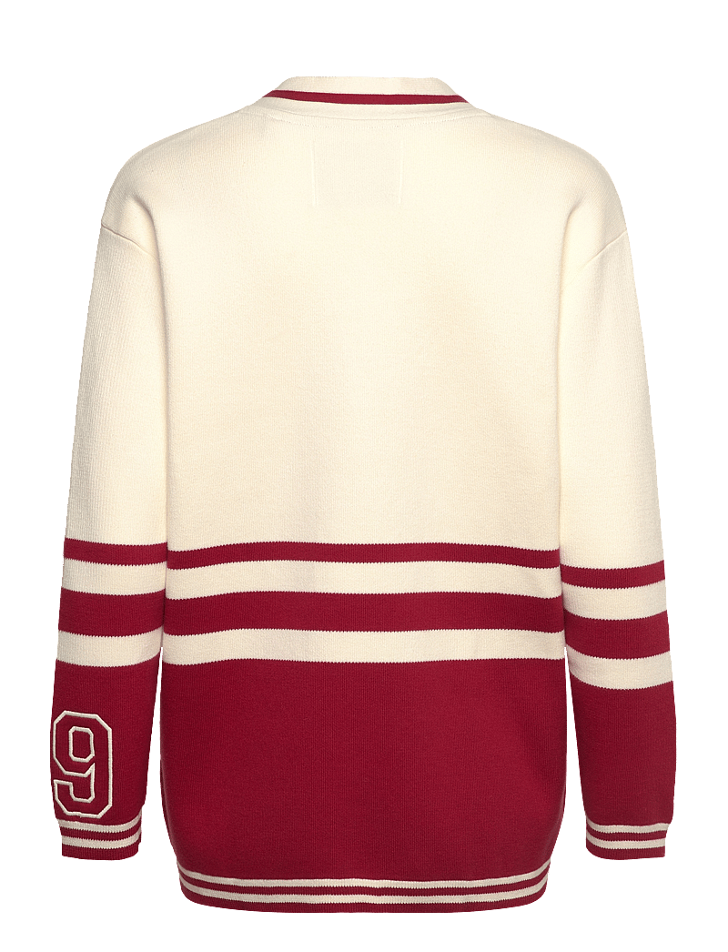 Gant - GANT VARSITY CARDIGAN - muotitrendit - cream - 2