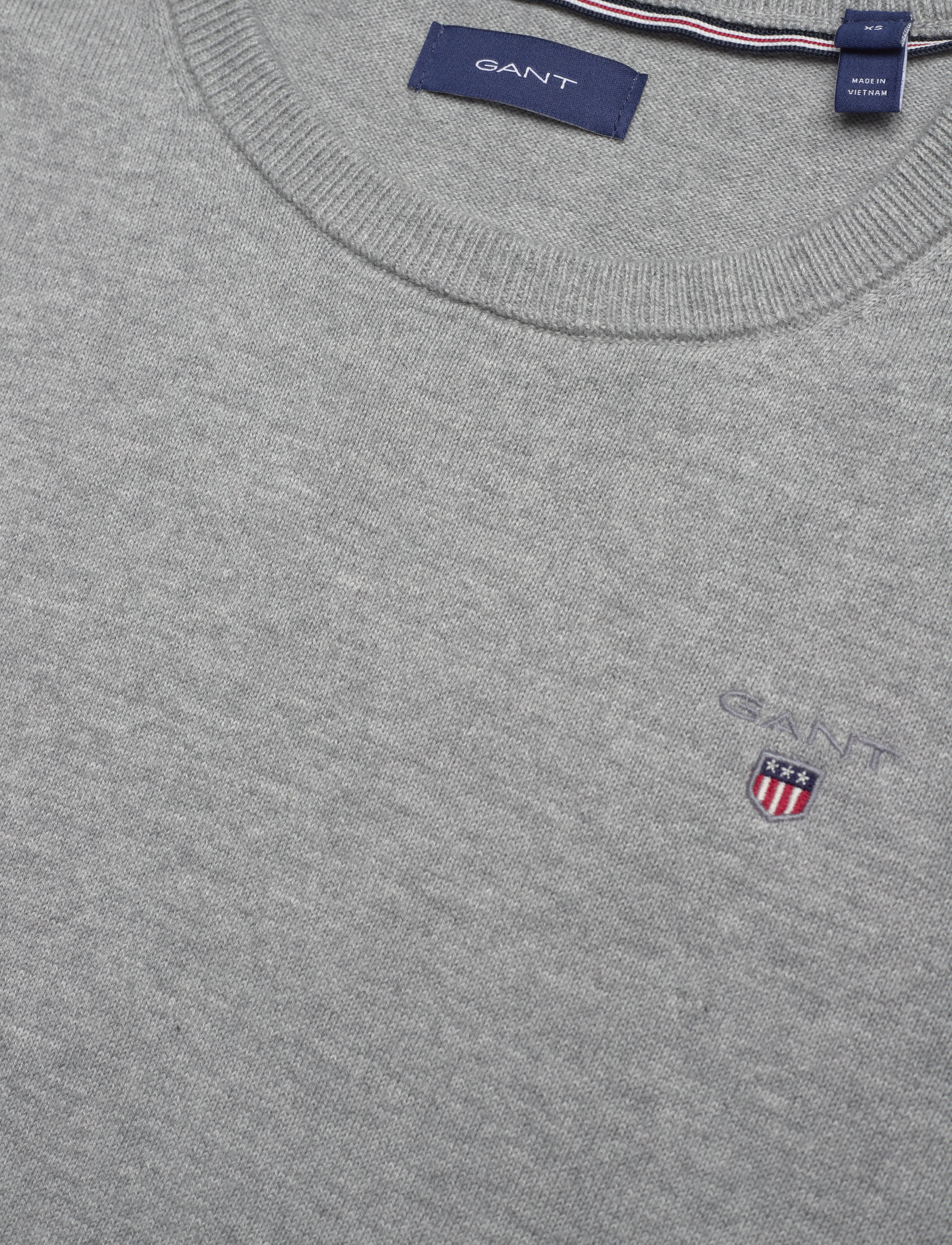 Gant - COTTON C-NECK - trøjer - grey melange - 2