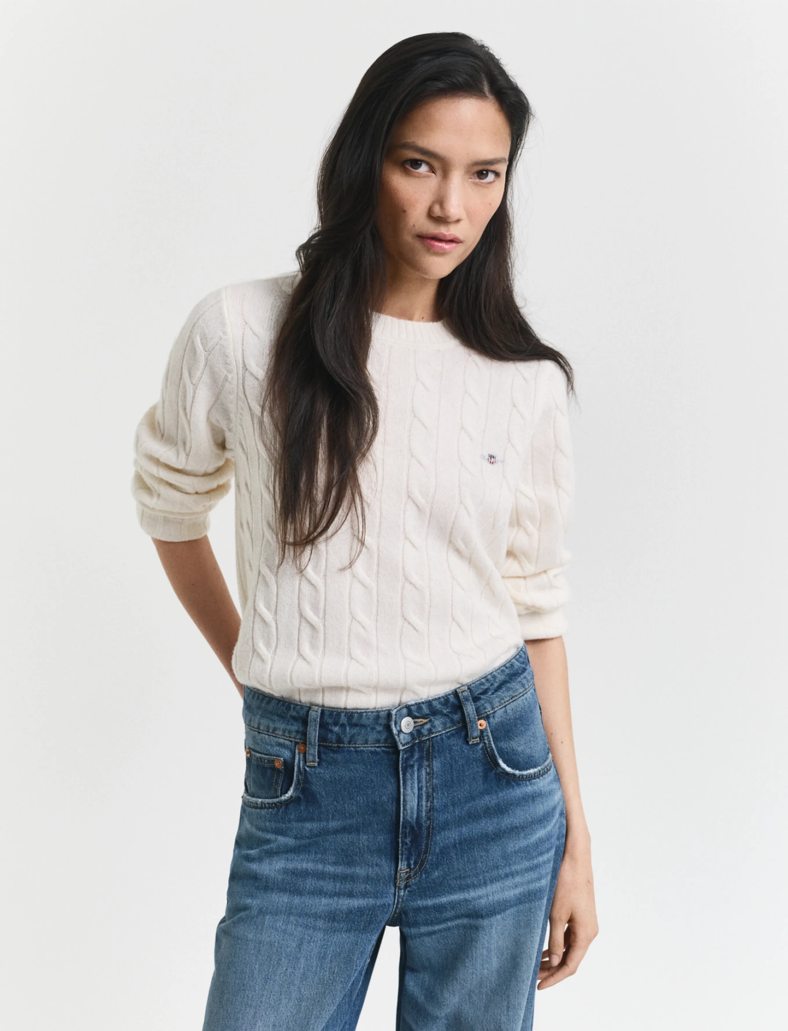 Lambswool Cable C-Neck