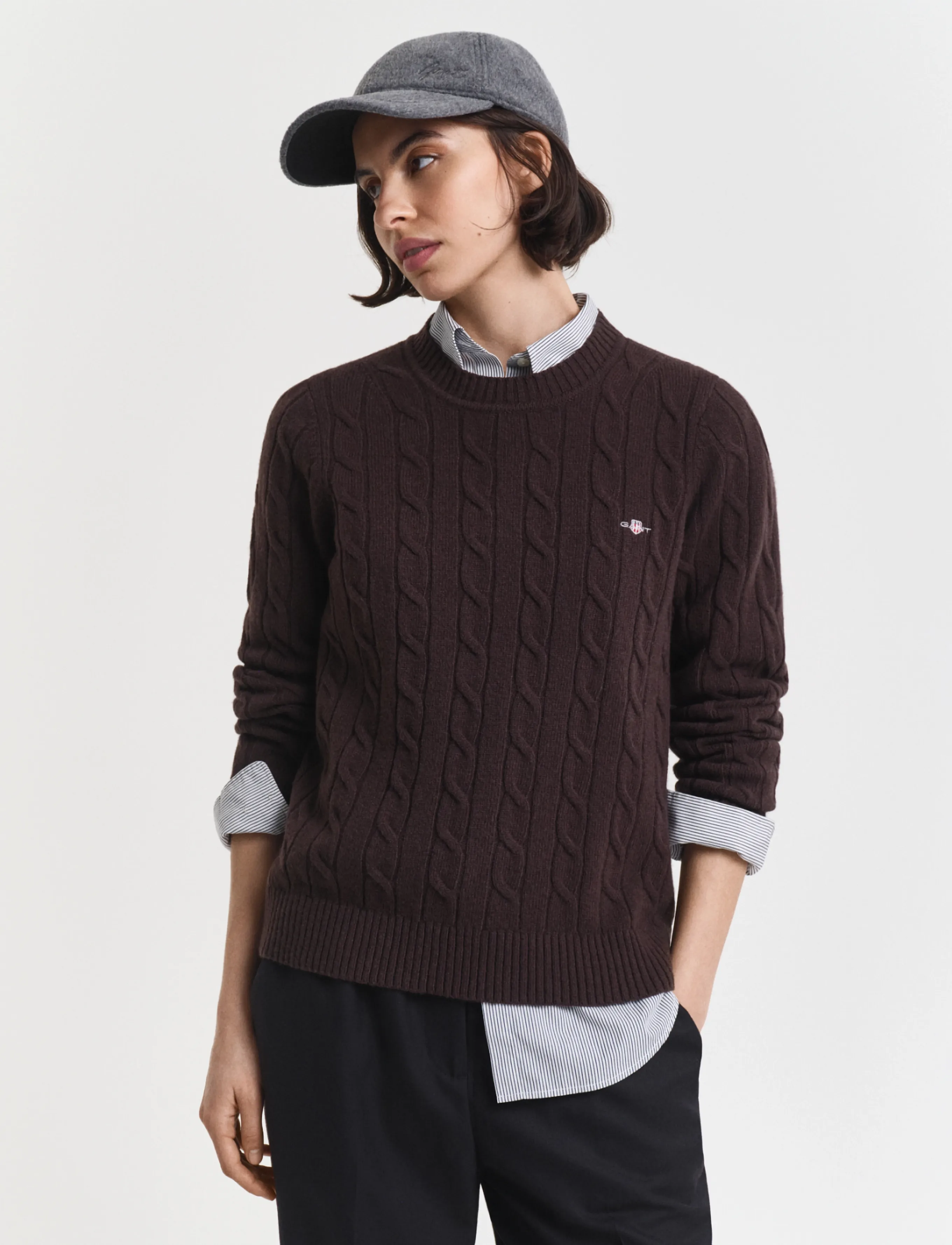 Lambswool Cable C-Neck