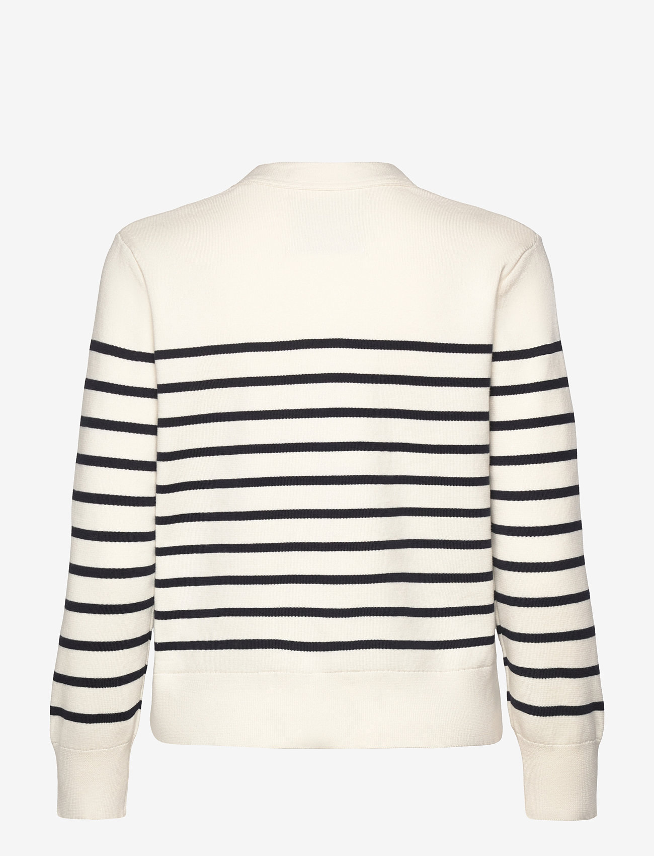 GANT - STRIPED COTTON CARDIGAN - koftor - eggshell - 2