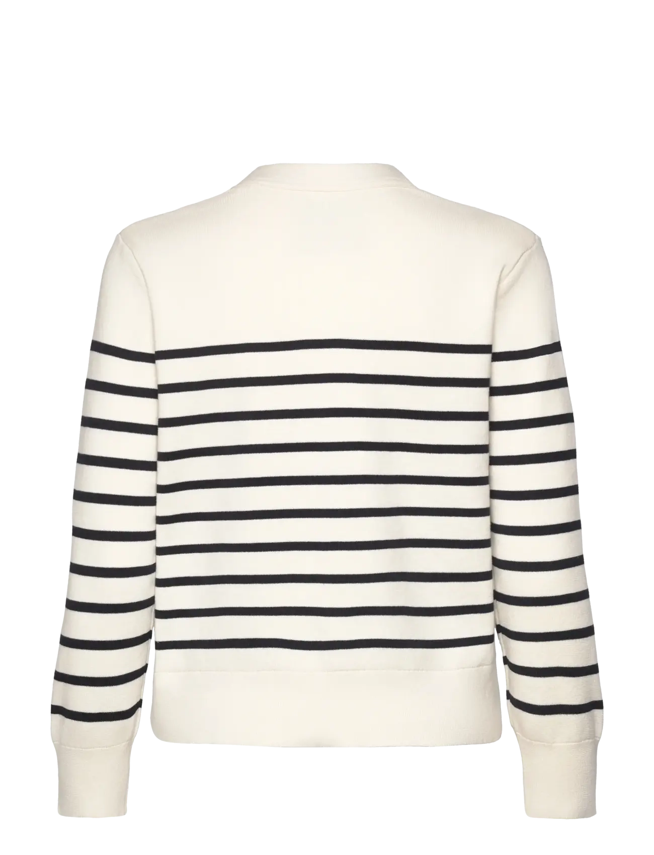 Gant - STRIPED COTTON CARDIGAN - cardigans - eggshell - 2