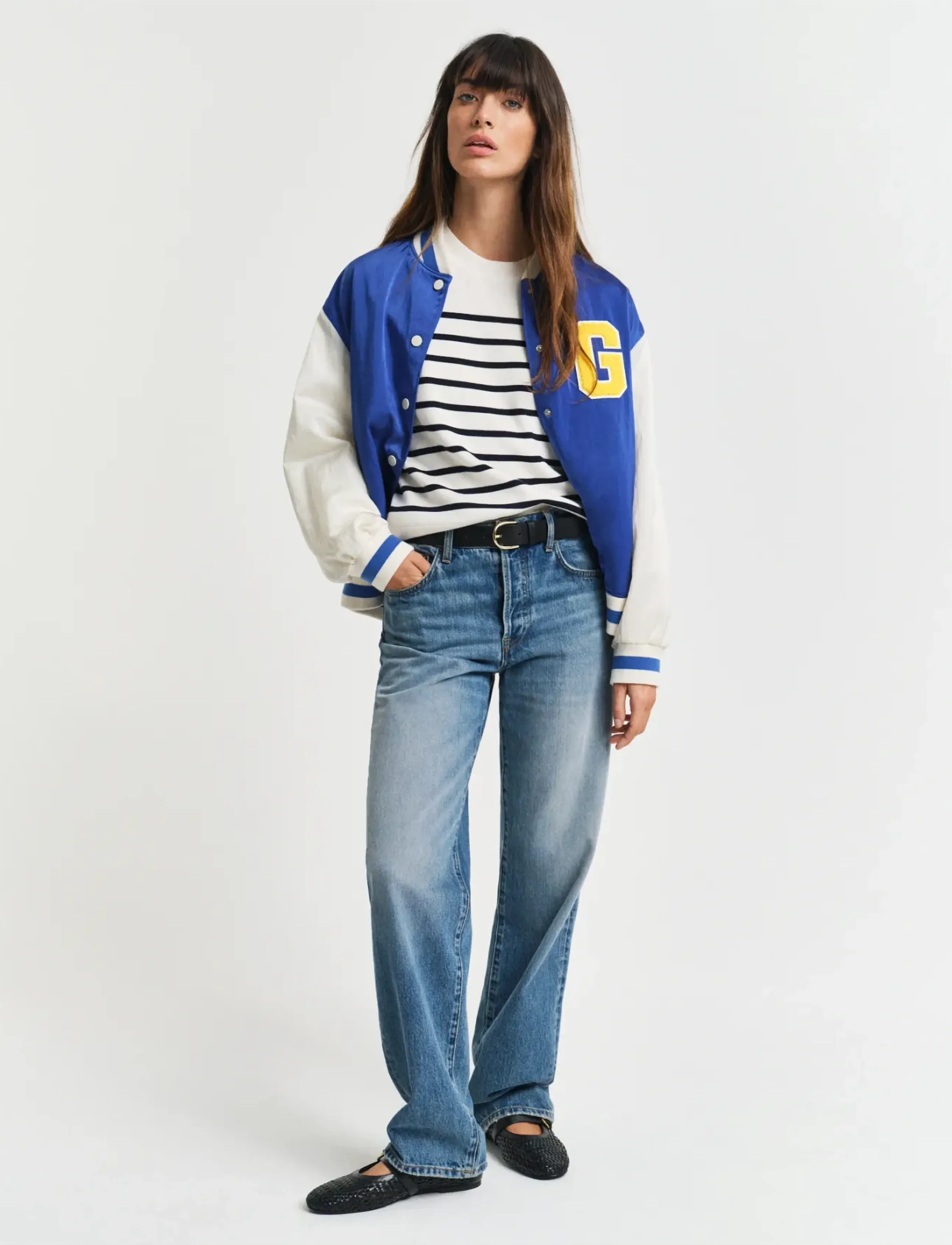 Gant - STRIPED COTTON C-NECK - eggshell - 4