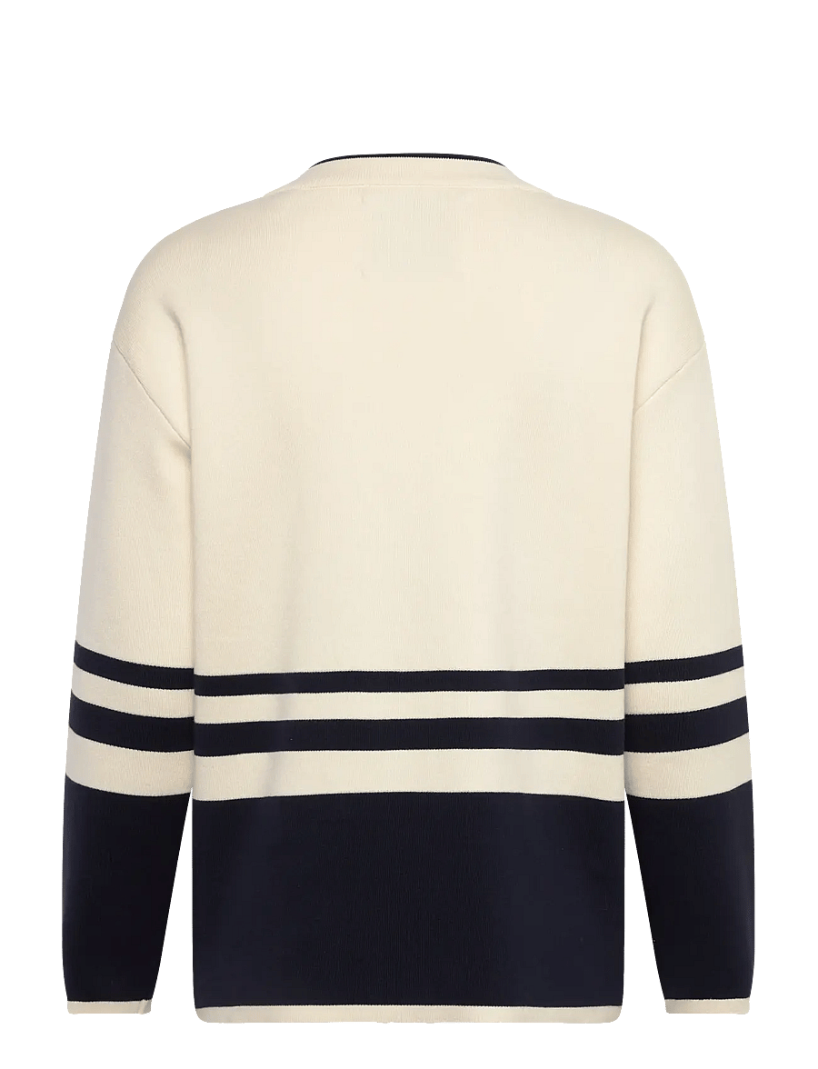 Gant - GANT VARSITY V-NECK CARDIGAN - cream - 2