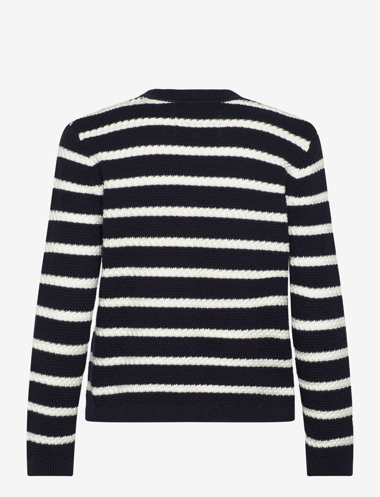 Gant - STRIPED COTTON KNIT JACKET - swetry rozpinane - evening blue - 2