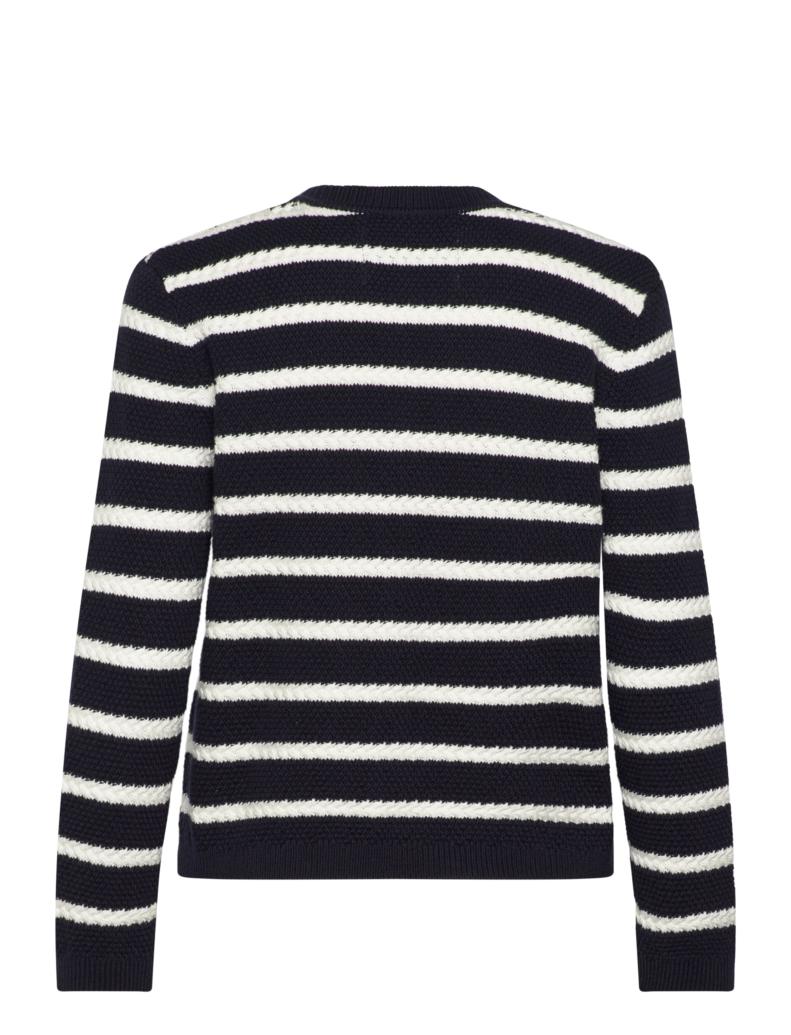 Gant - STRIPED COTTON KNIT JACKET - kardiganid - evening blue - 2