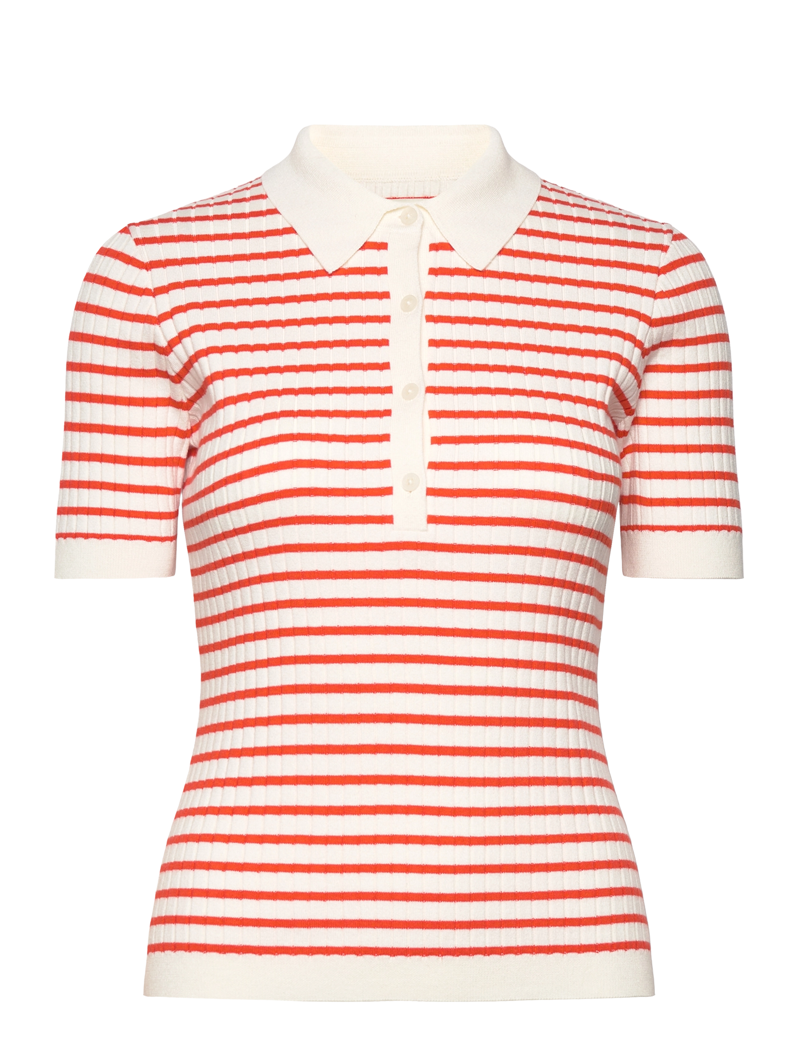 GANT Rib Knit Gestreift Ss Rugger Rot - XL/XXL - Damen