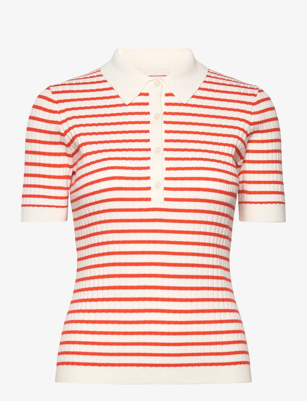 GANT - RIB KNIT STRIPED SS RUGGER - pikéer - orange red - 0