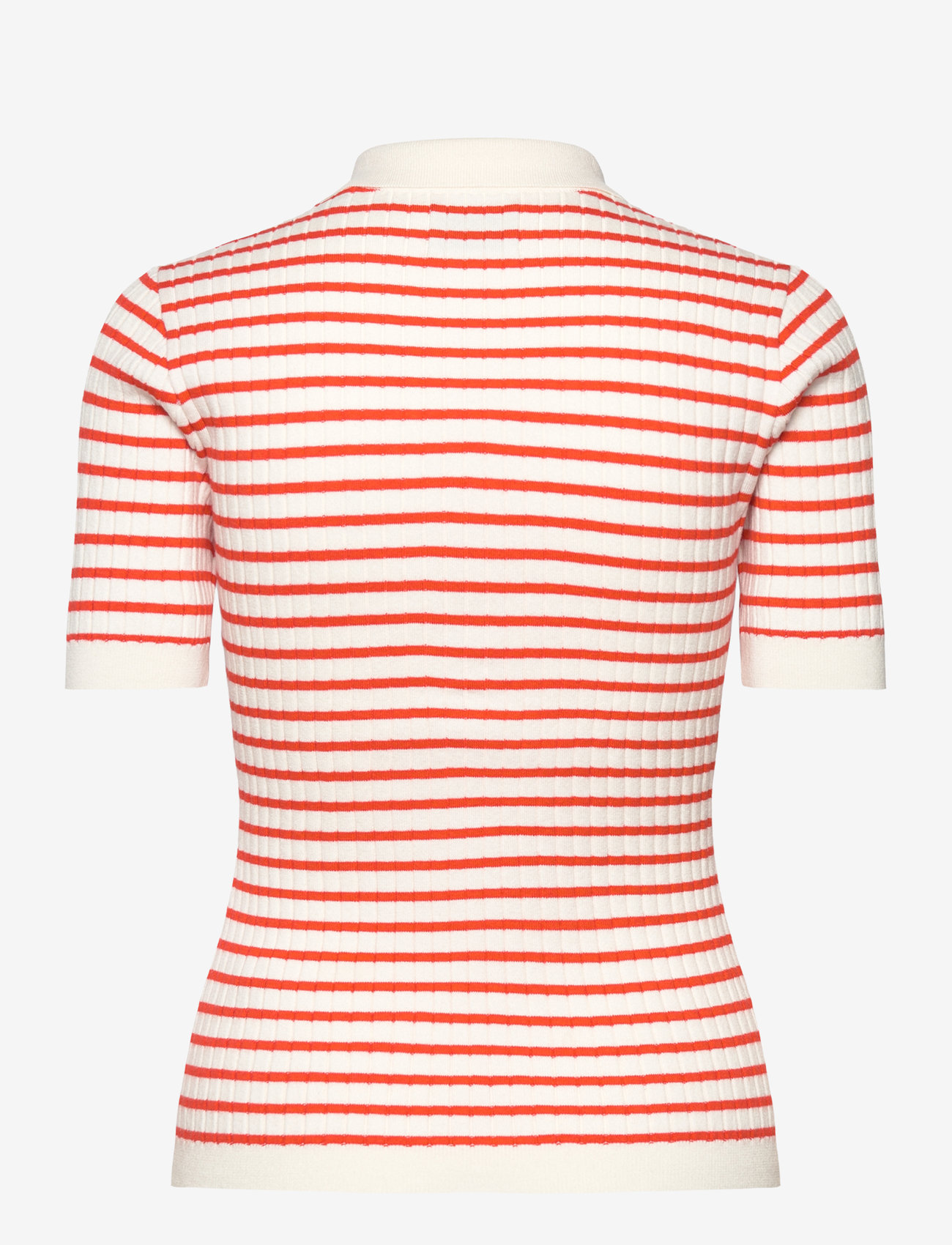 GANT - RIB KNIT STRIPED SS RUGGER - polosärgid - orange red - 2