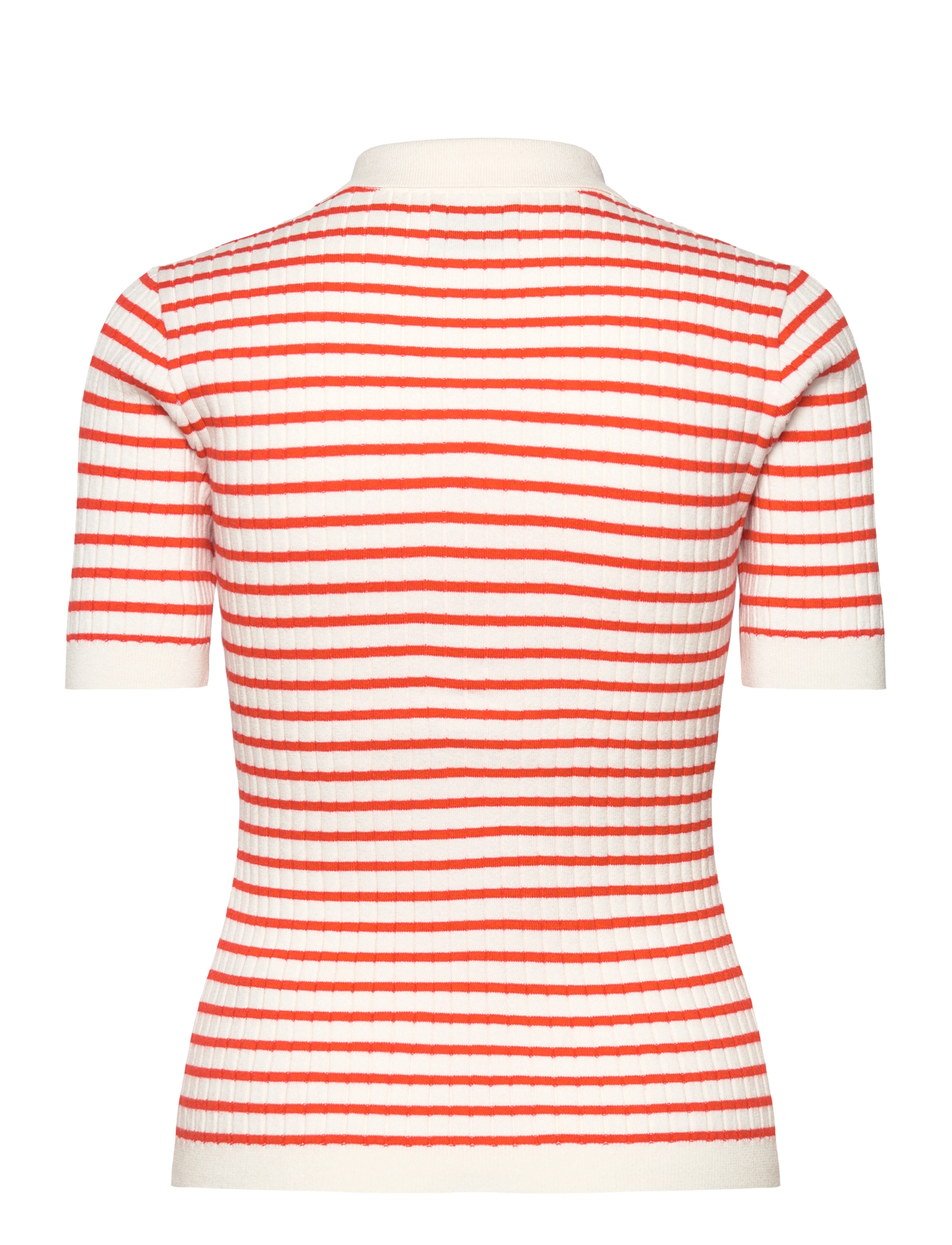Gant - RIB KNIT STRIPED SS RUGGER - poloer - orange red - 2