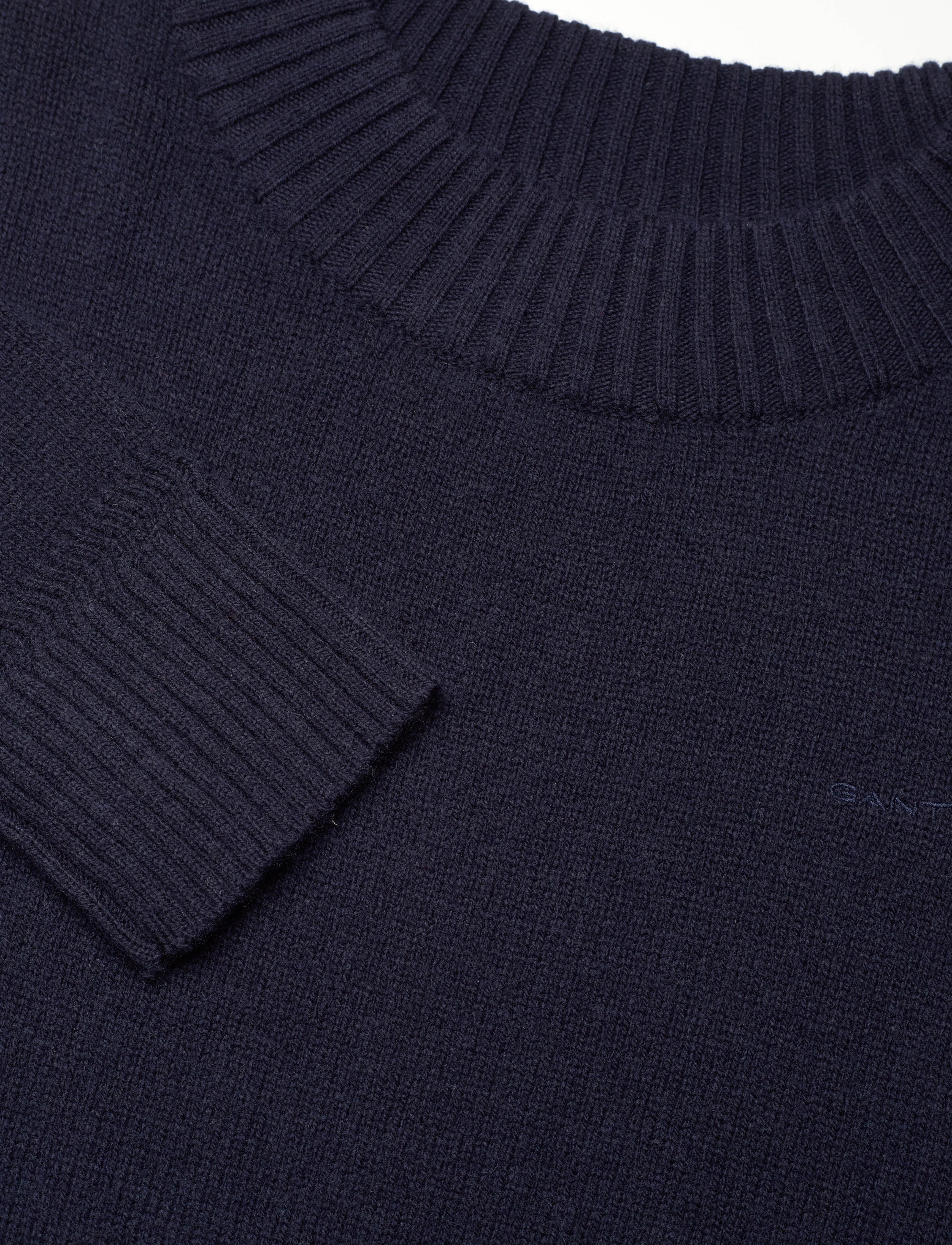GANT - WOOL BLEND STAND COLLAR - evening blue - 2