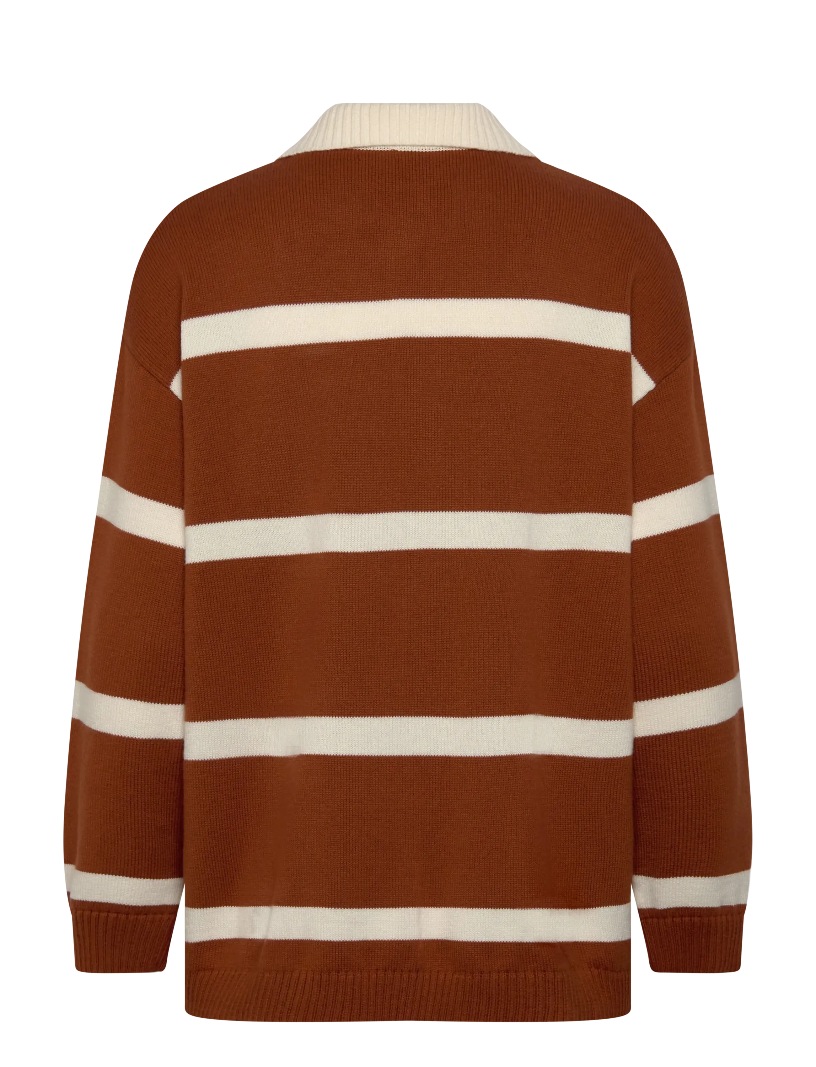 Gant - STRIPED KNIT RUGGER - pulls - rusty brown - 2