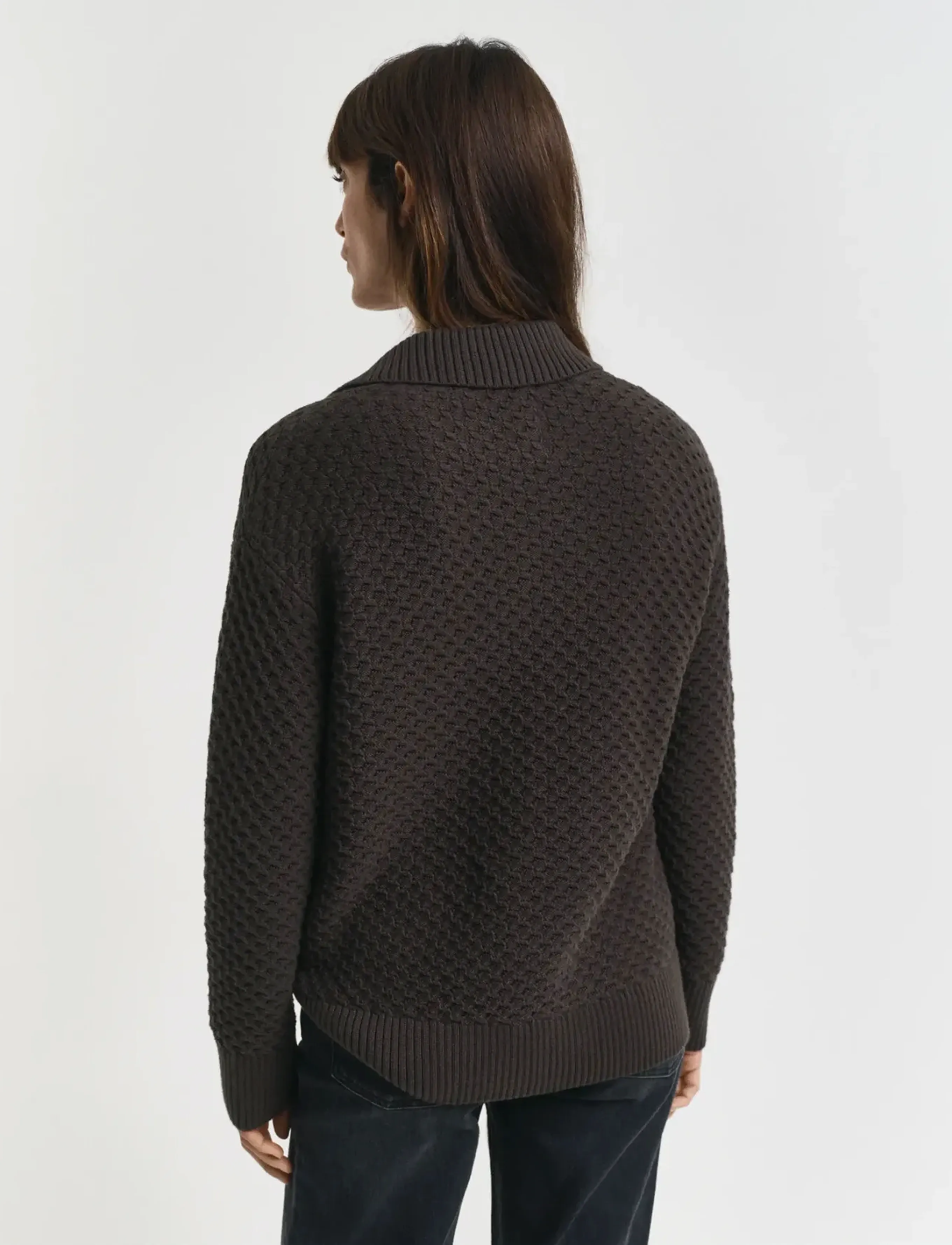Gant - COTTON TEXTURE HALF ZIP - sviitrid - dark moss green - 2