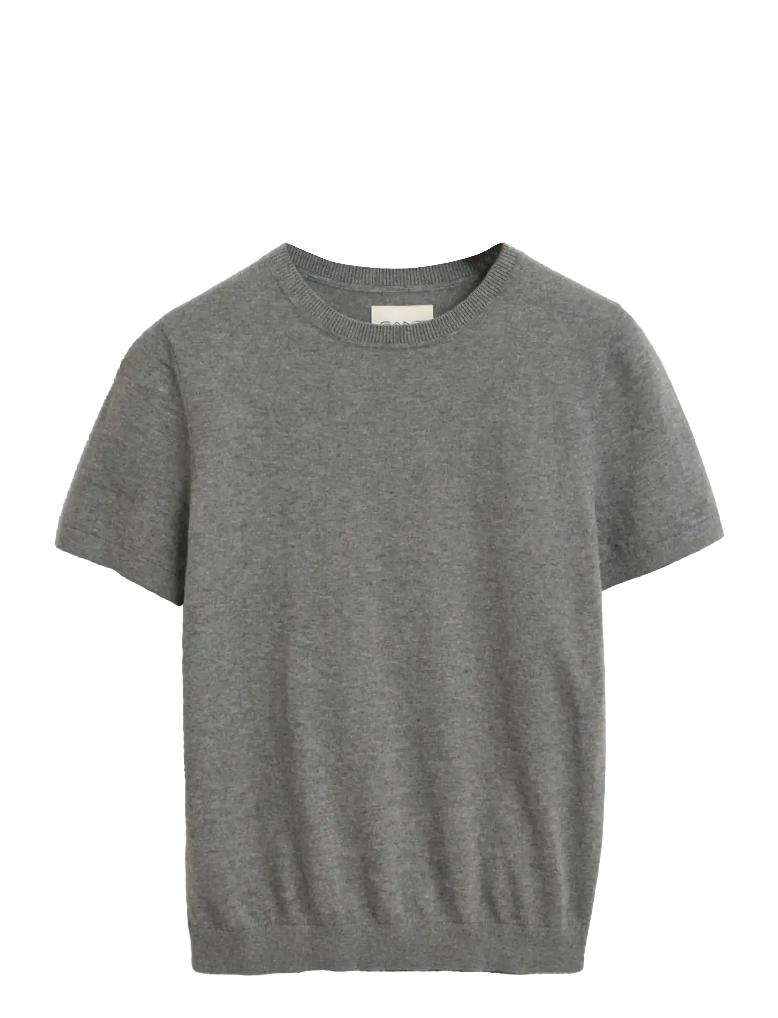 GANT LIGHT KNIT SS C-NECK - GANT - CHARCOAL MELANGE / grey