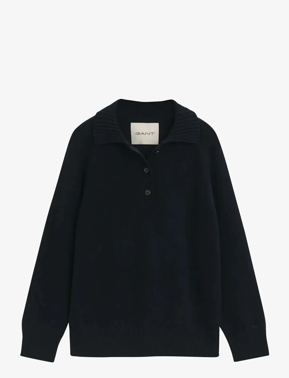 GANT - WOOL KNIT RUGGER - stickade tröjor - evening blue - 1