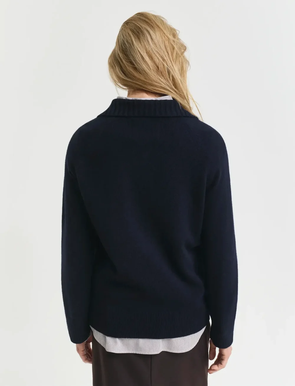 GANT - WOOL KNIT RUGGER - stickade tröjor - evening blue - 2