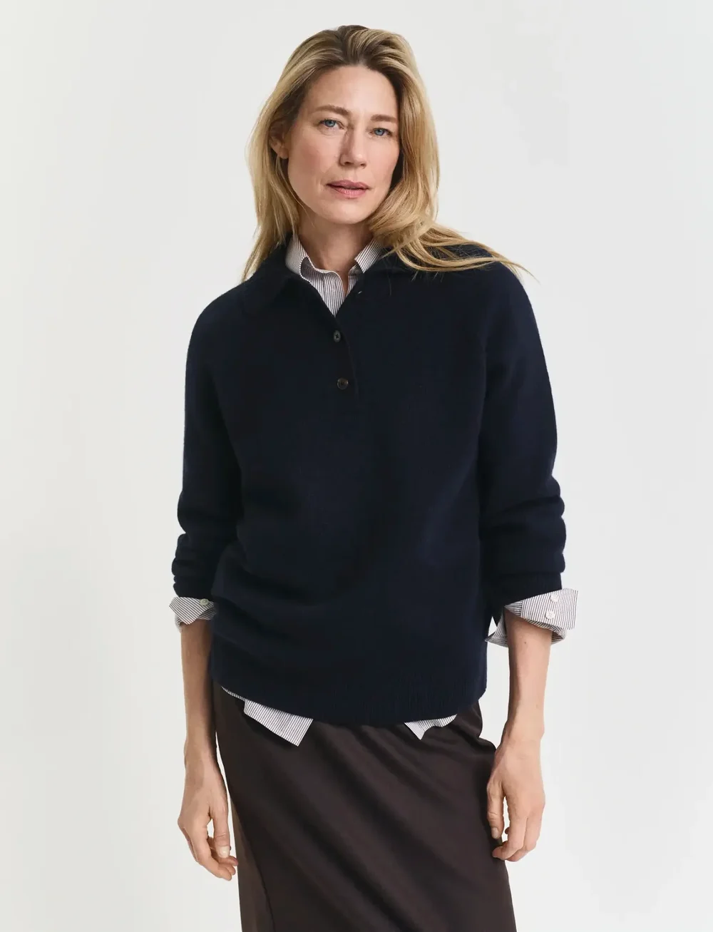 GANT - WOOL KNIT RUGGER - stickade tröjor - evening blue - 3