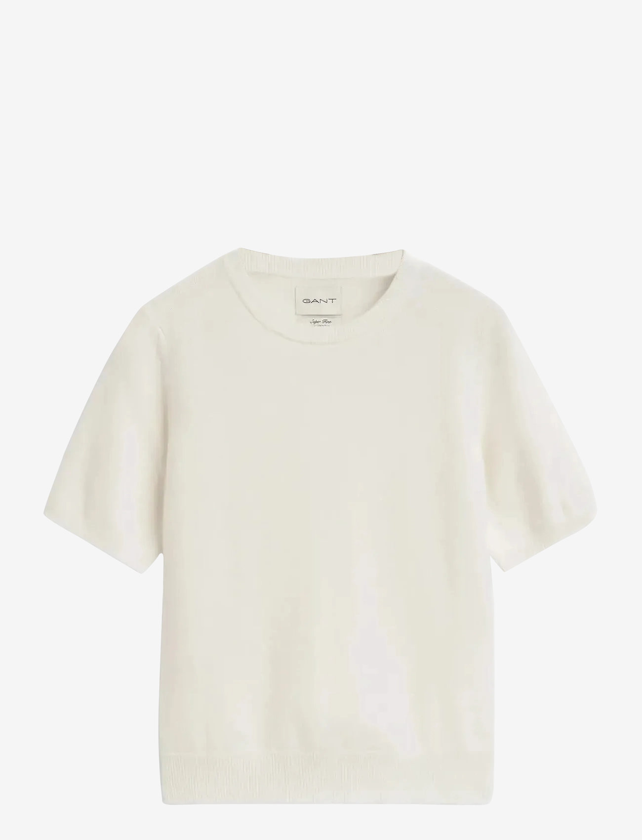 GANT - SUPERFINE LAMBSWOOL SS C-NECK - herbstliche kleidung - cream - 0