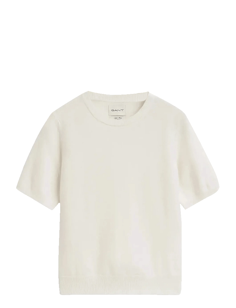 GANT - SUPERFINE LAMBSWOOL SS C-NECK - sviitrid - cream - 1