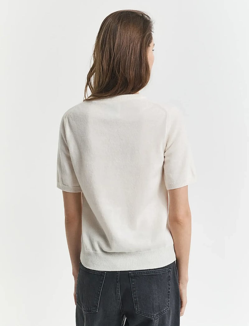 GANT - SUPERFINE LAMBSWOOL SS C-NECK - sviitrid - cream - 0