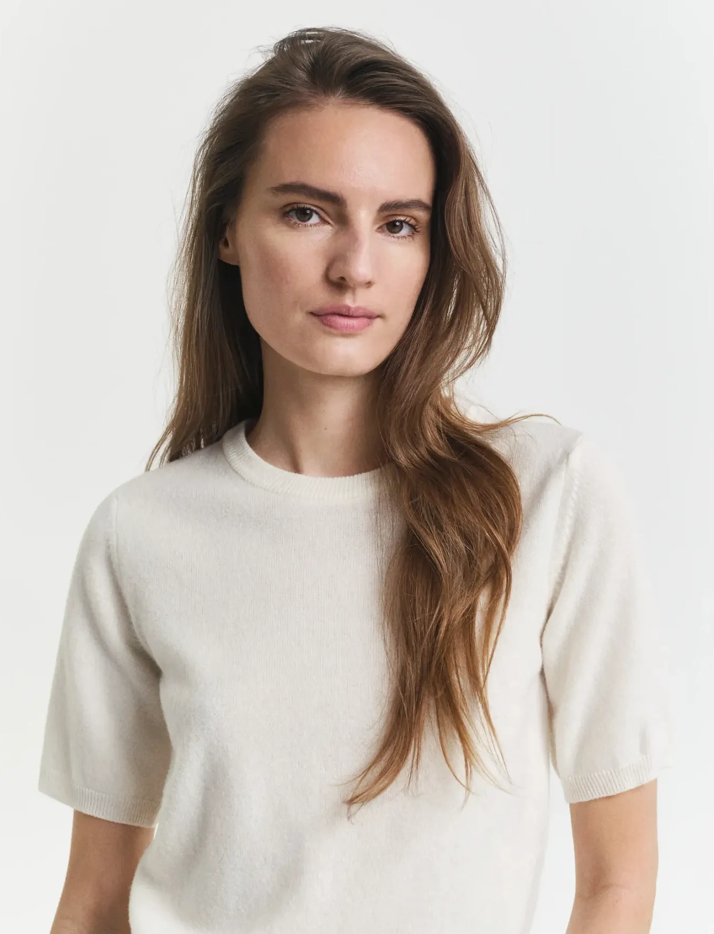 Gant - SUPERFINE LAMBSWOOL SS C-NECK - pullover - cream - 3