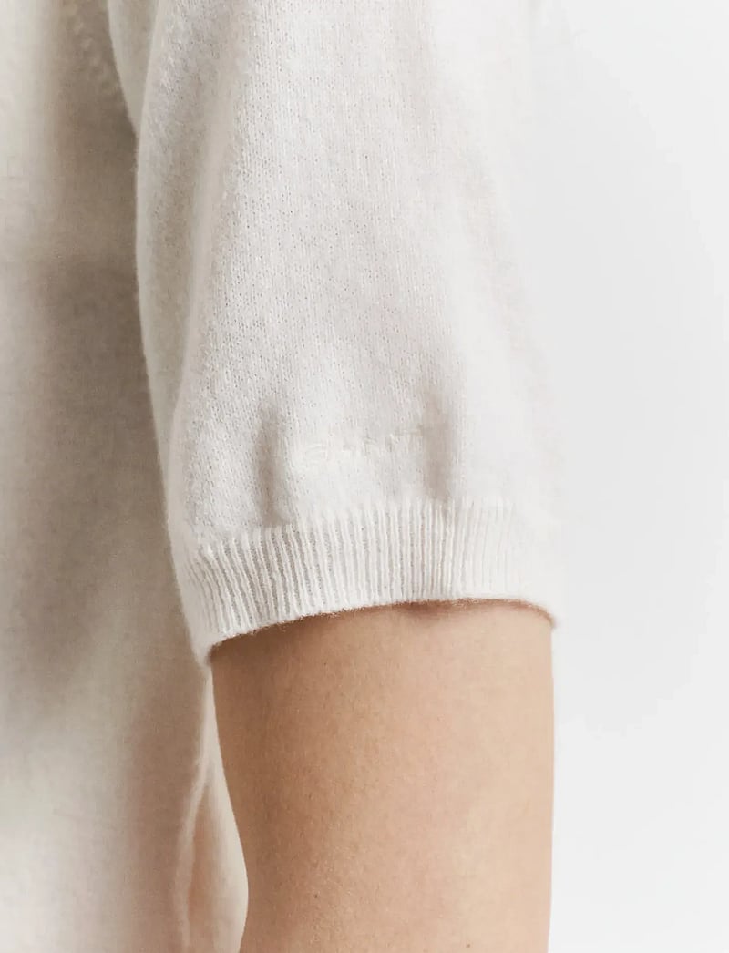 GANT - SUPERFINE LAMBSWOOL SS C-NECK - sviitrid - cream - 4