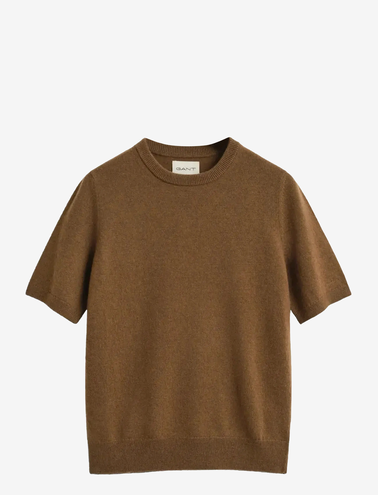 GANT - SUPERFINE LAMBSWOOL SS C-NECK - striktrøjer - warm khaki - 0