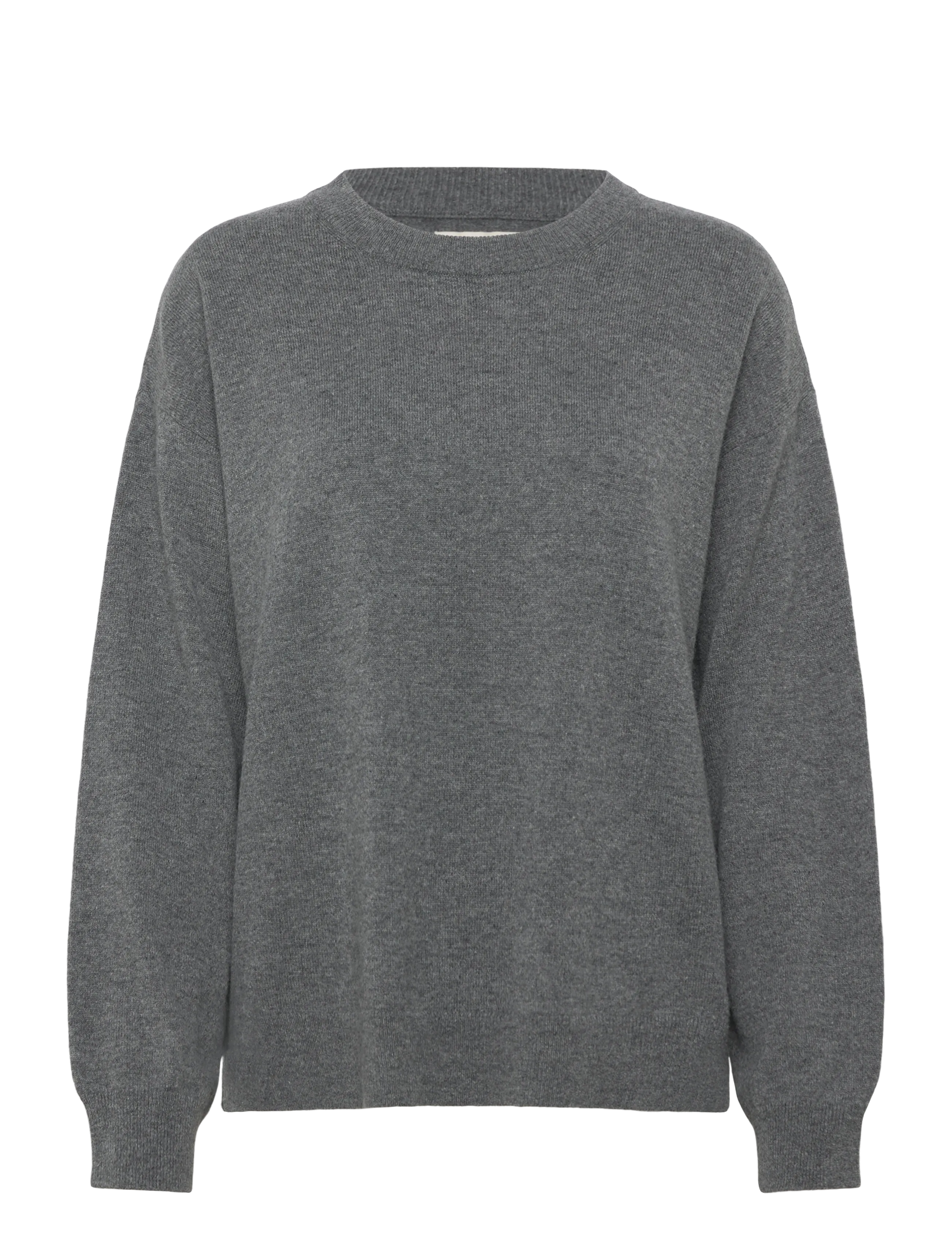 GANT SUPERFINE LAMBSWOOL C-NECK - Tøj - CHARCOAL MELANGE / grey