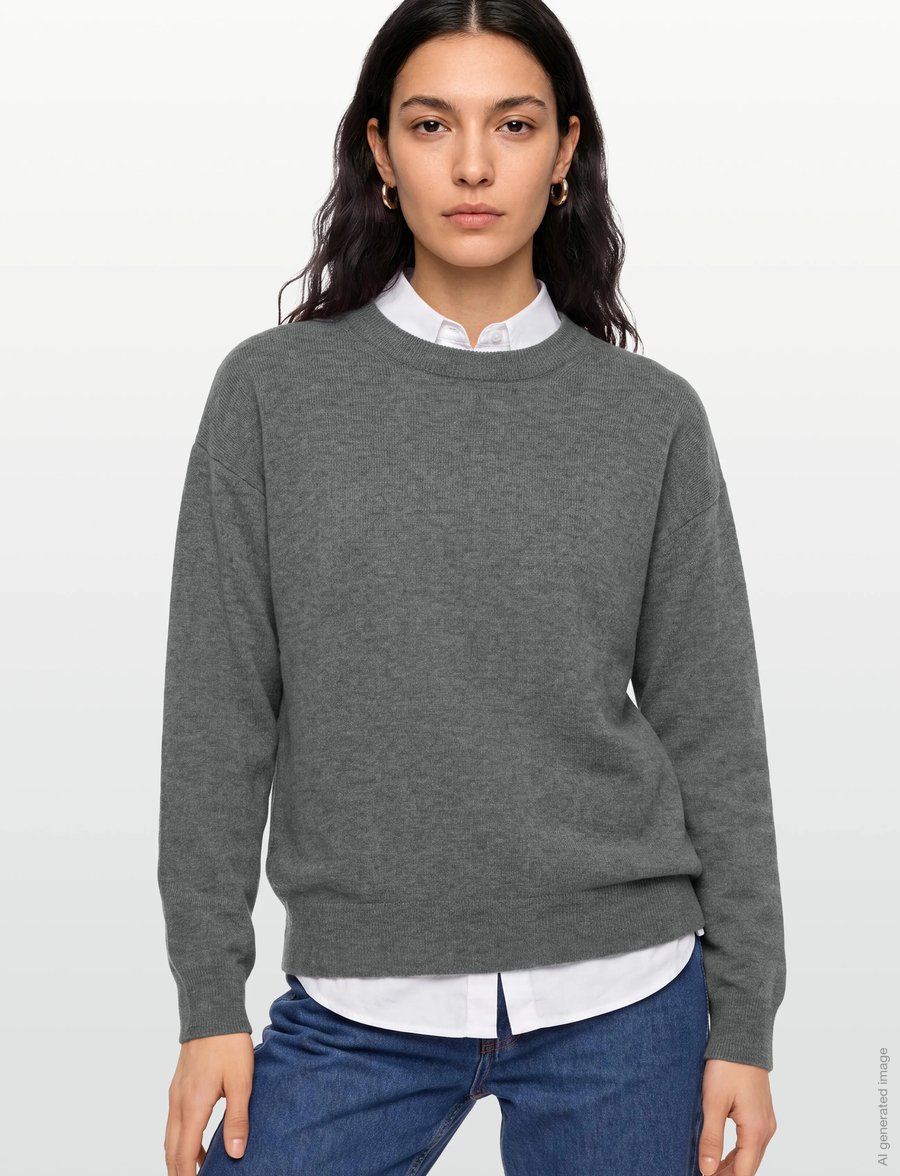 Gant - SUPERFINE LAMBSWOOL C-NECK - pullover - charcoal melange - 3